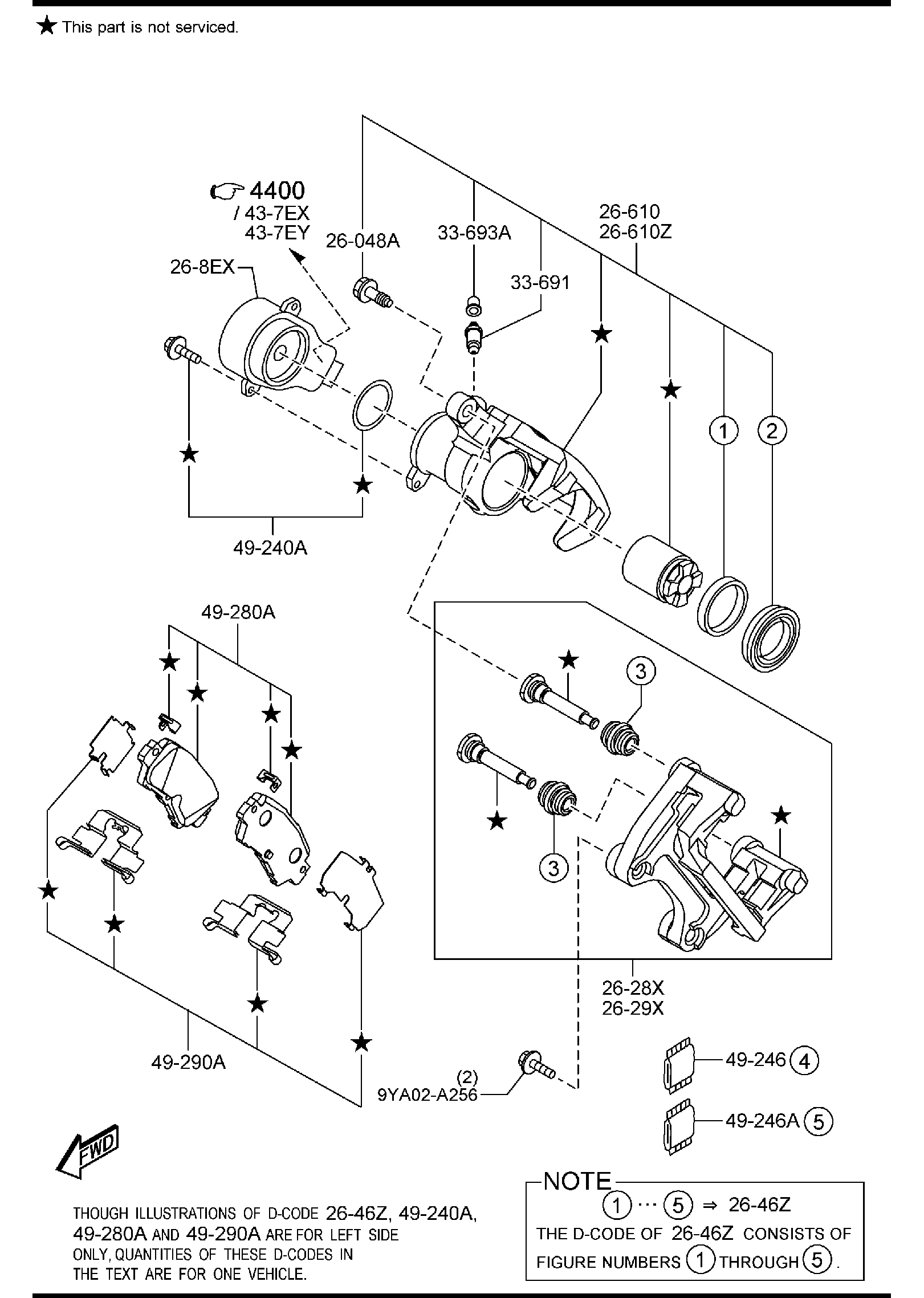 Diagram REAR BRAKE MECHANISMS for your Mazda CX-5  