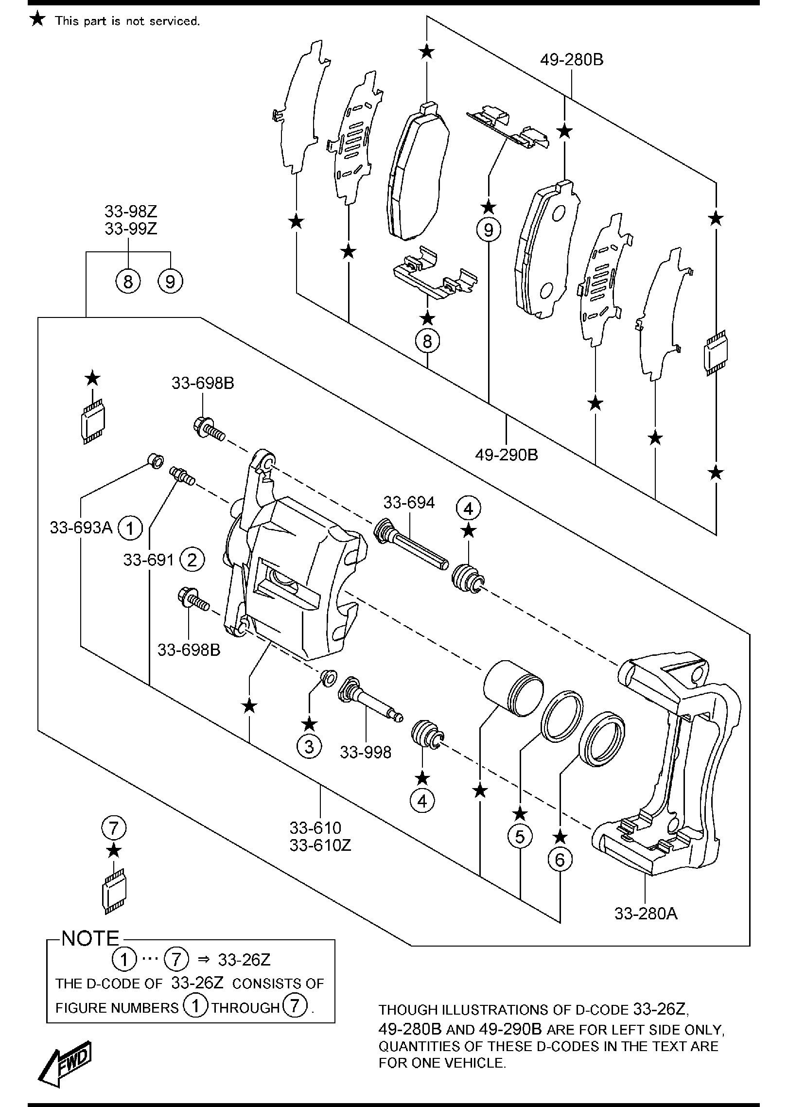 Diagram FRONT BRAKE MECHANISMS for your 2015 Mazda Mazda3 2.5L MT 2WD SEDAN SIGNATURE 