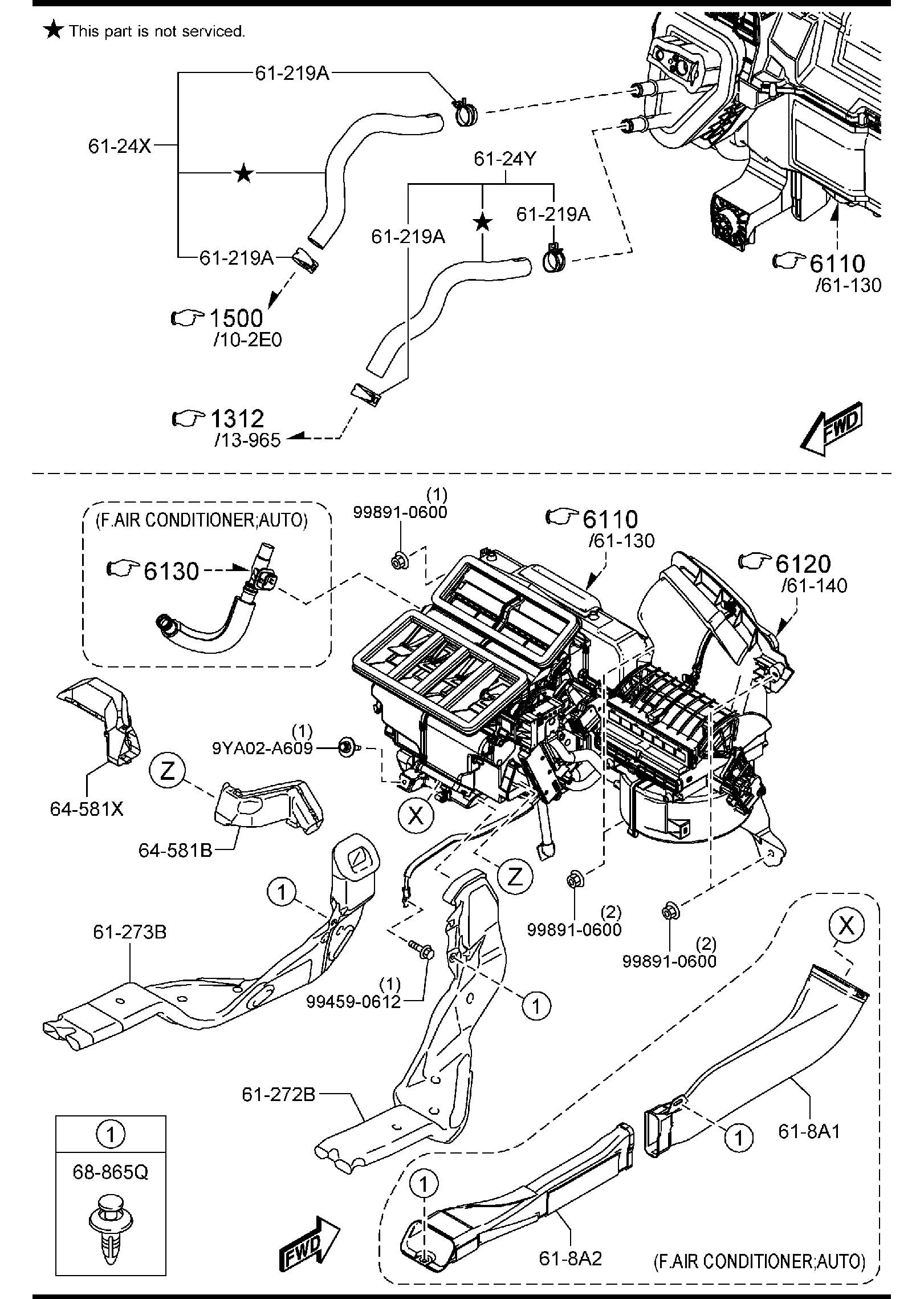 Diagram FRONT HEATER (DIESEL) for your 2011 Mazda Tribute  HEV GT 