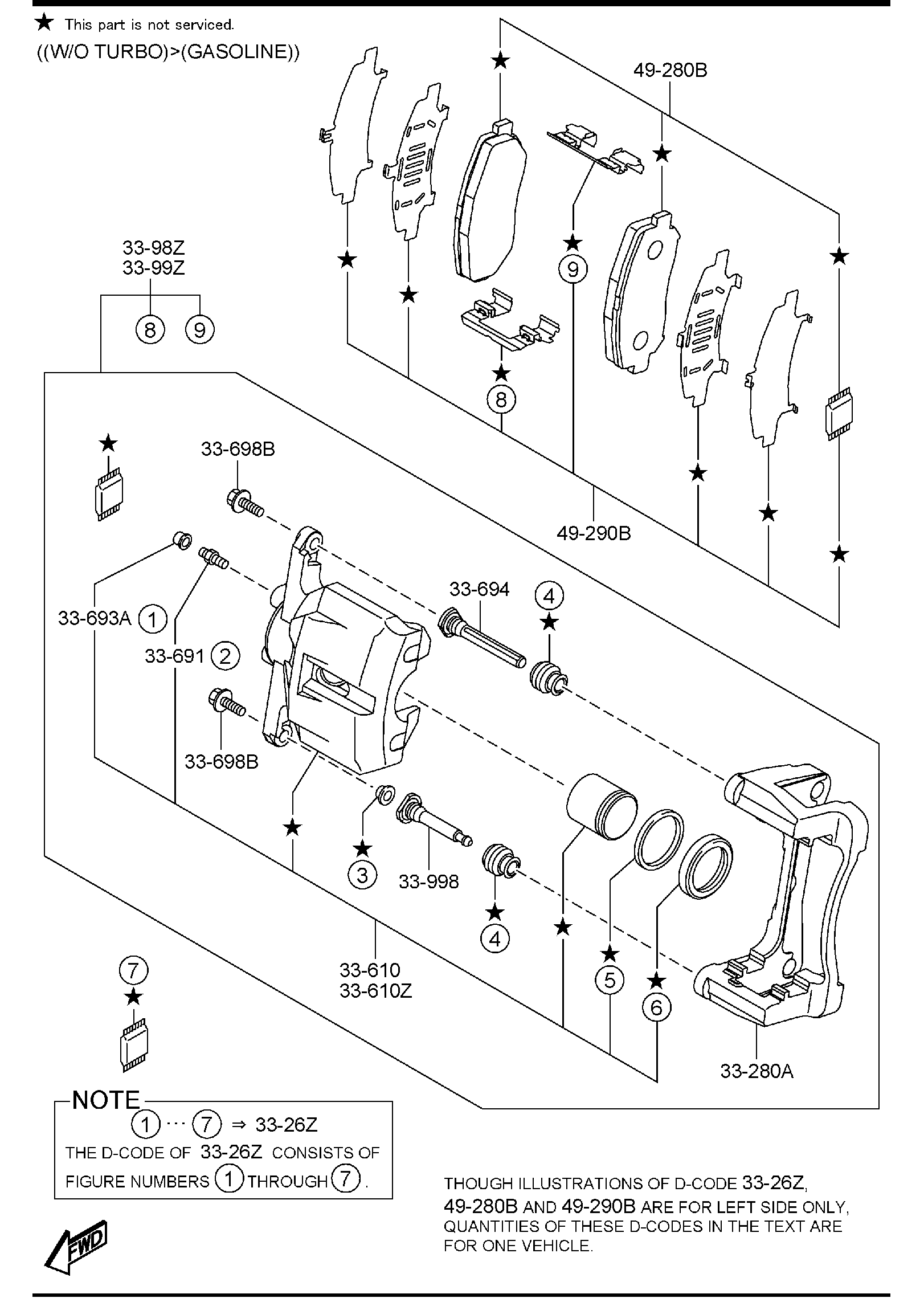 Diagram FRONT BRAKE MECHANISMS for your 2015 Mazda Mazda3 2.5L MT 2WD SEDAN SIGNATURE 