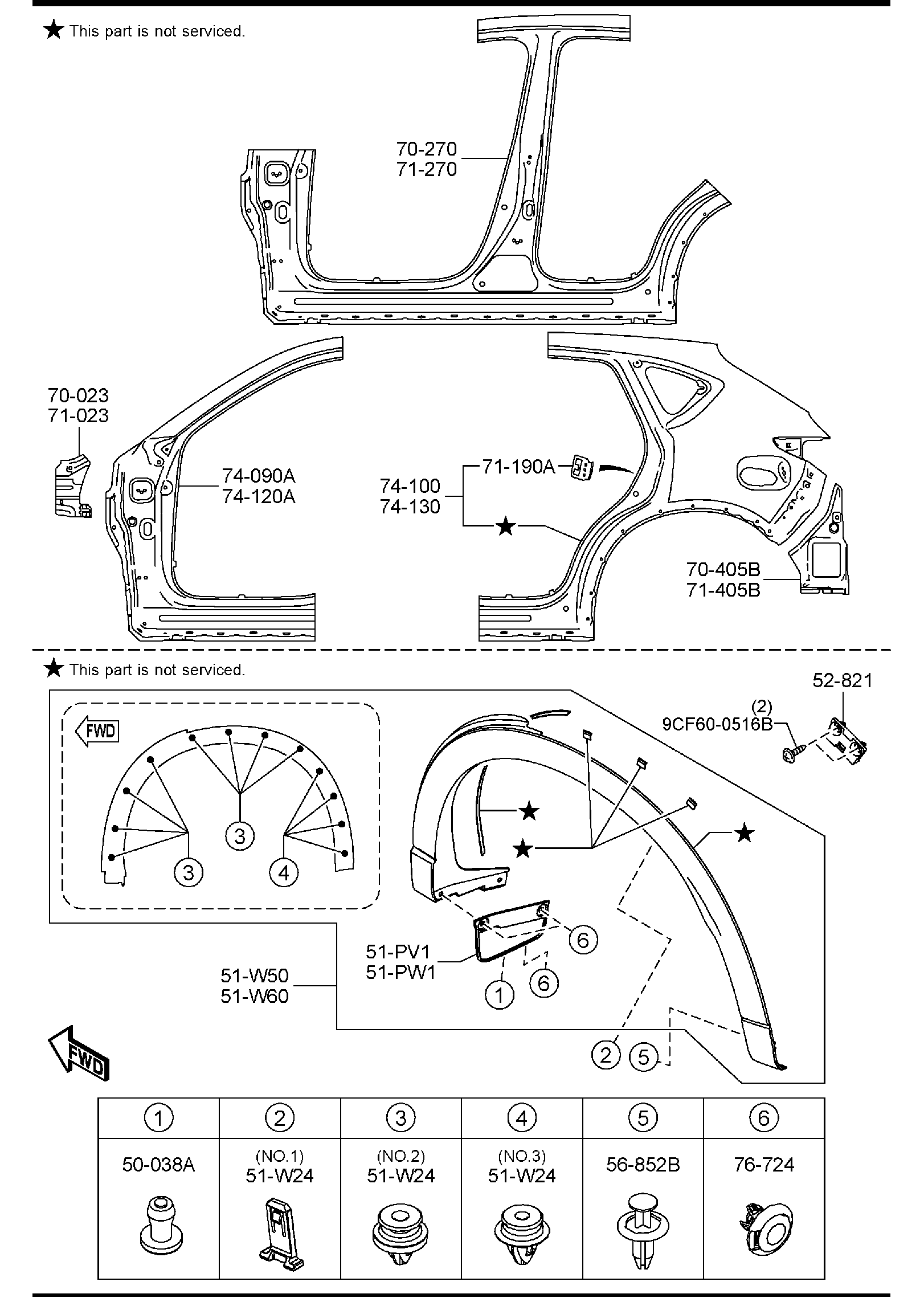 Diagram SIDE PANELS for your Mazda CX-5  