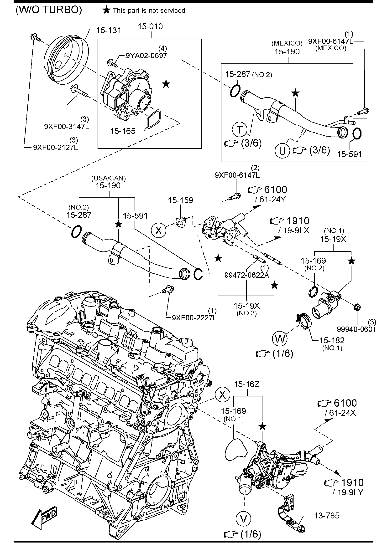 Diagram COOLING SYSTEM (GASOLINE) for your Mazda CX-5  