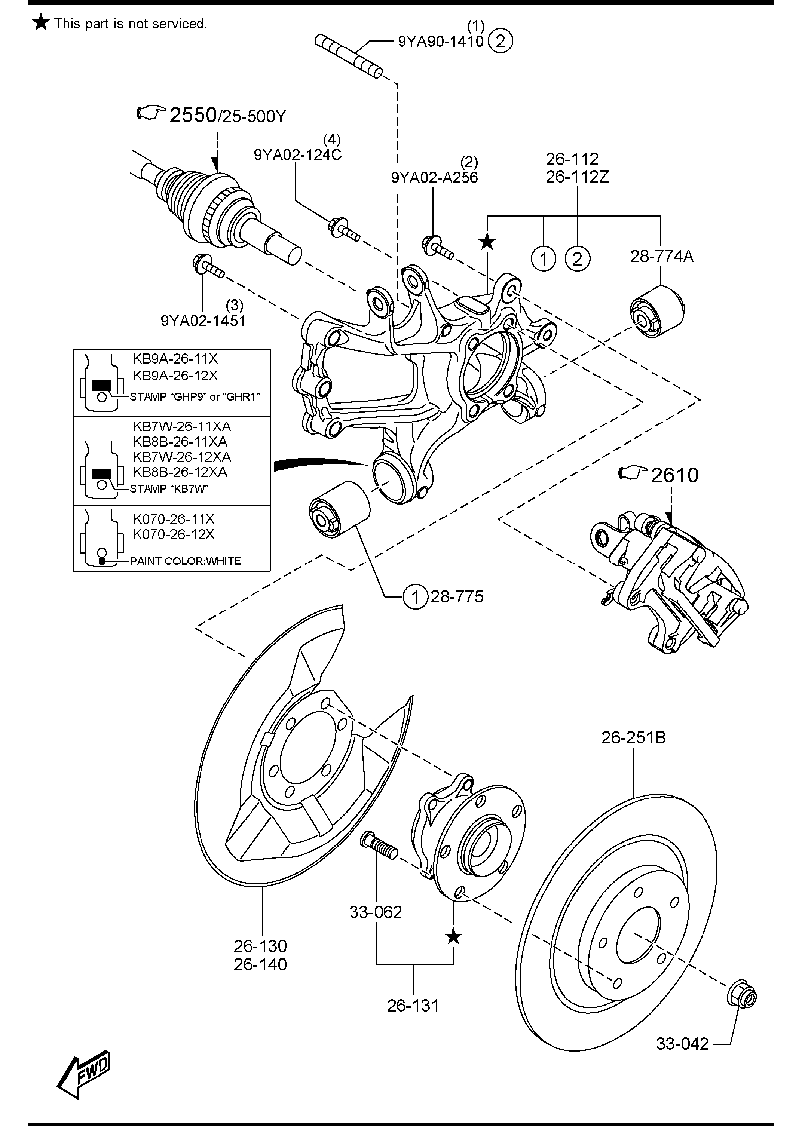 Diagram REAR AXLE for your 2017 Mazda CX-5 2.5L AT 4WD Grand Select 