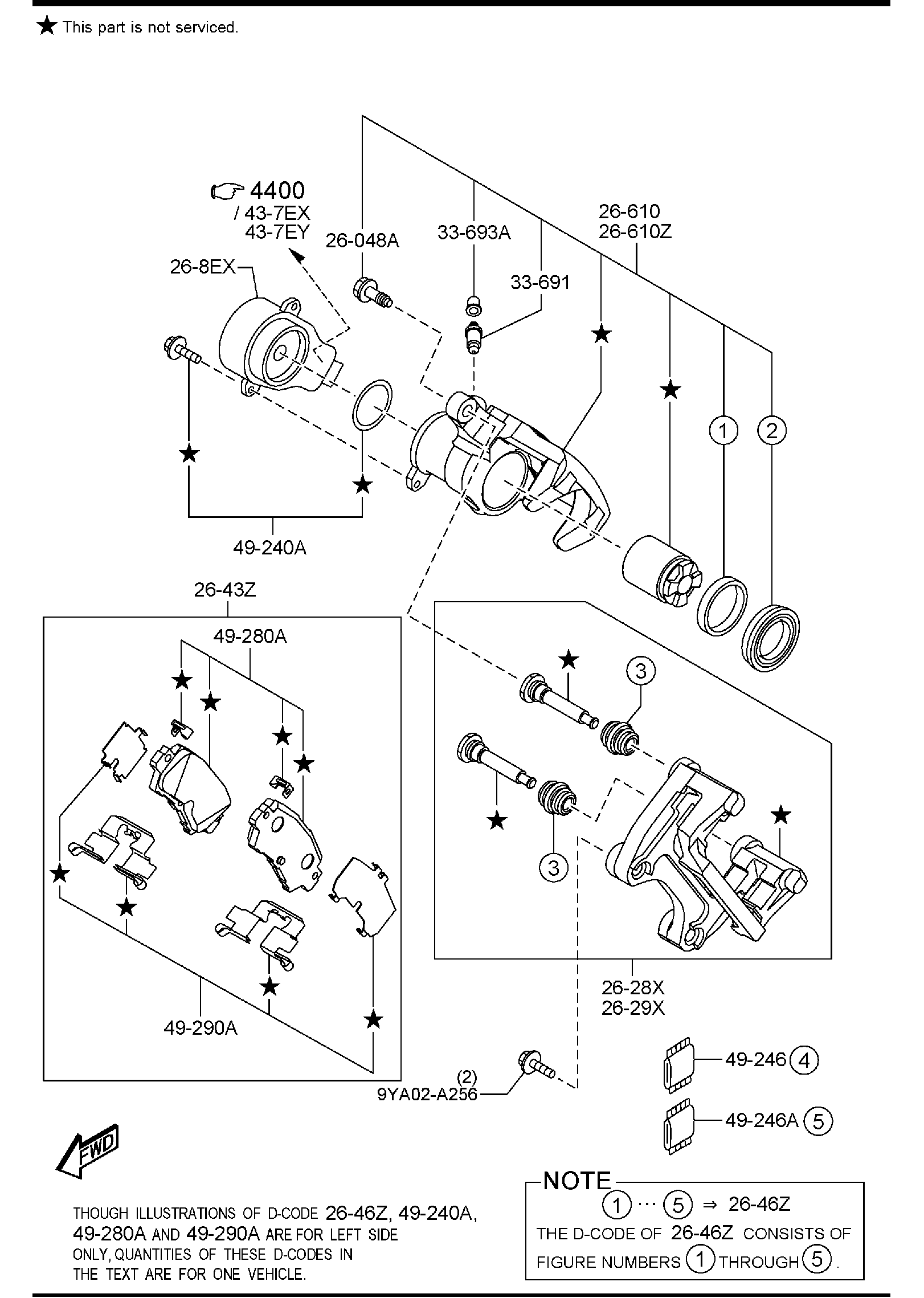 Diagram REAR BRAKE MECHANISMS for your Mazda CX-5  