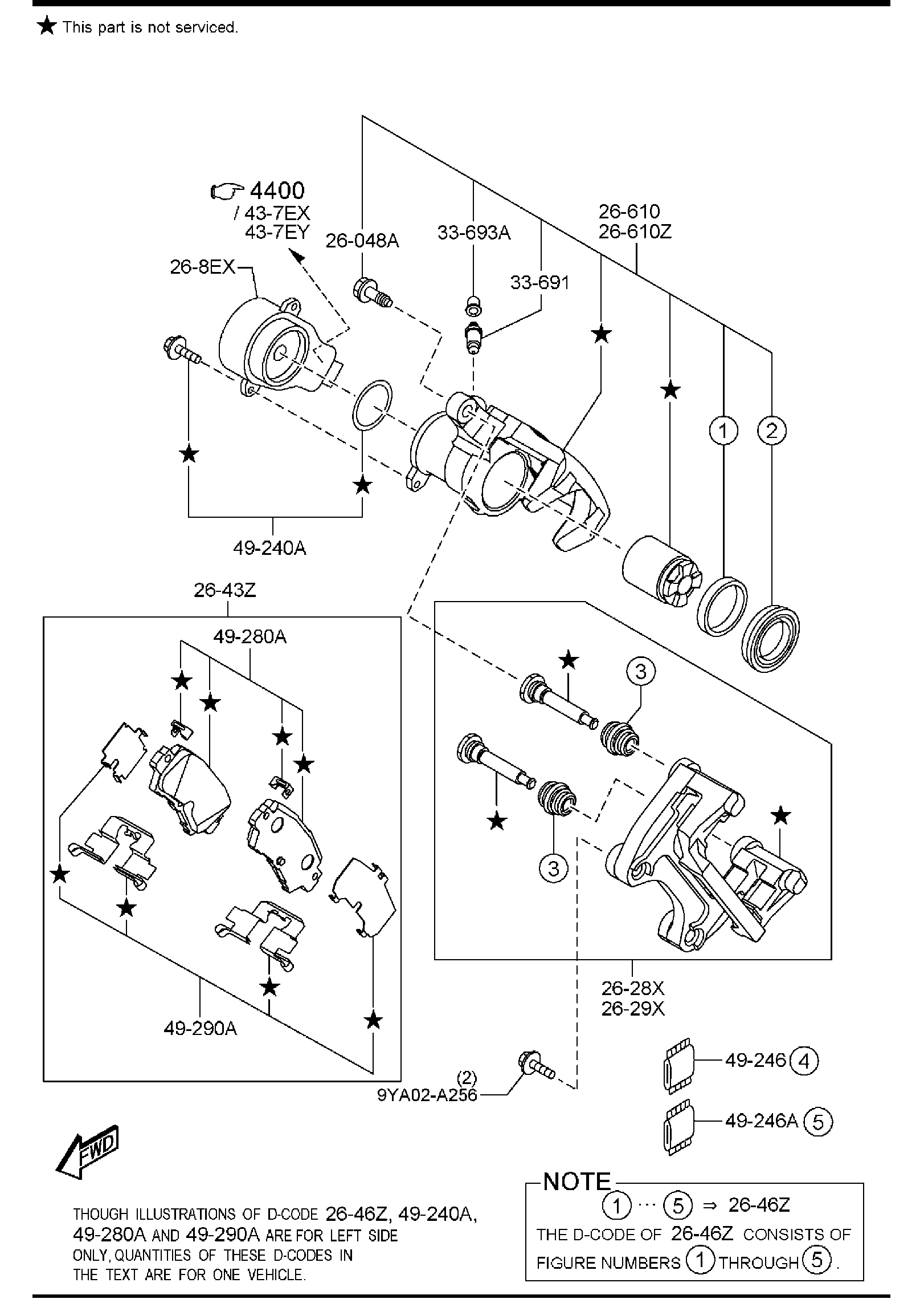 Diagram REAR BRAKE MECHANISMS for your Mazda