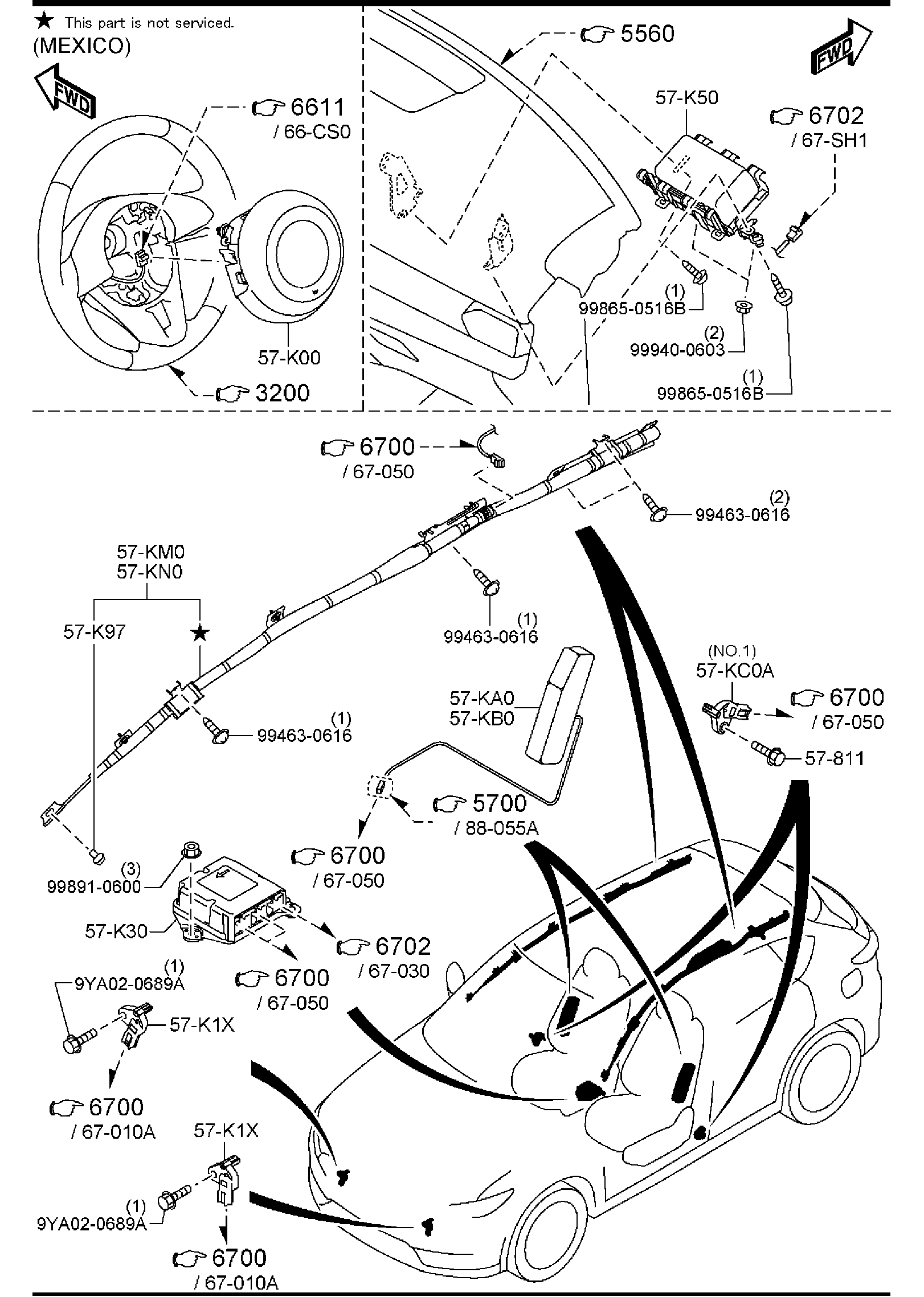Diagram AIR BAG for your Mazda Mazda6  