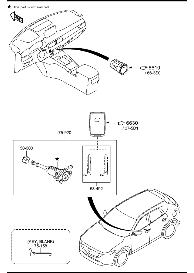Diagram KEY SETS for your 2022 Mazda CX-5  S PP 