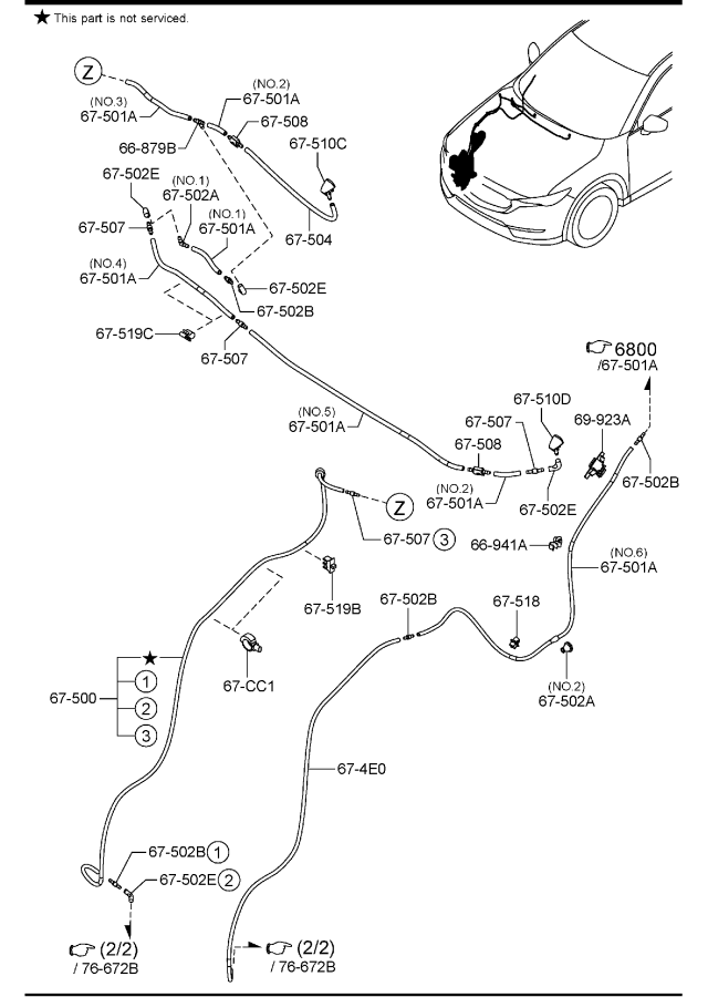 Diagram WINDSHIELD WASHER for your Mazda CX-5  