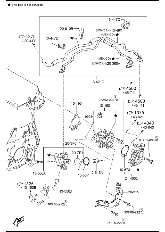 Diagram FUEL SYSTEM (W/TURBO) for your Mazda CX-5  