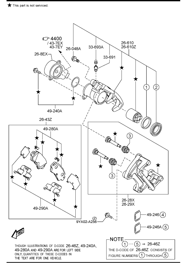 Diagram REAR BRAKE MECHANISMS for your 2019 Mazda CX-5   