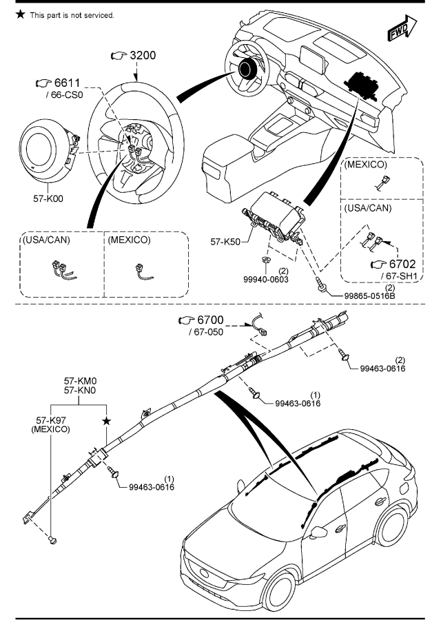 Diagram AIR BAG for your Mazda CX-5  