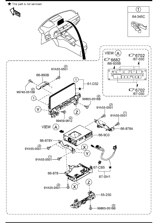 Diagram AUDIO SYSTEMS (RADIO & TAPE DECK) (MAZDA CONNECT;7G TYPE) for your 2021 Mazda Mazda6   