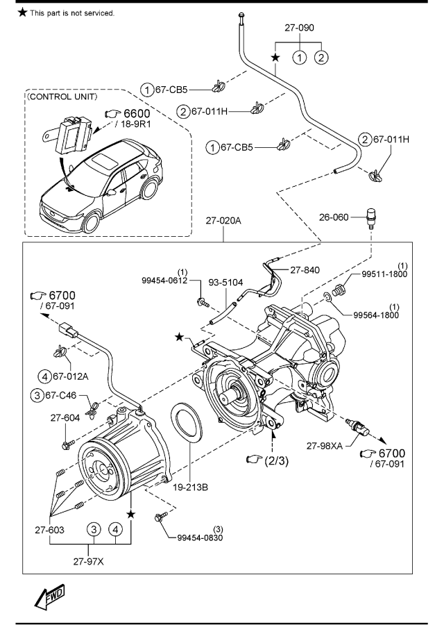 Diagram REAR DIFFERENTIALS (4WD) for your Mazda CX-5  