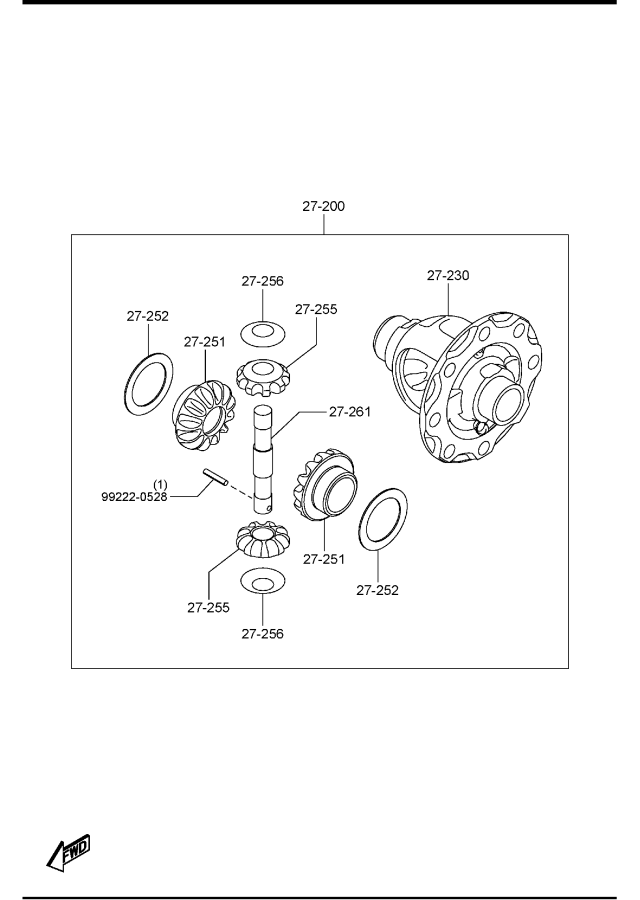 Diagram REAR DIFFERENTIALS (4WD) for your 2009 Mazda Mazda5   