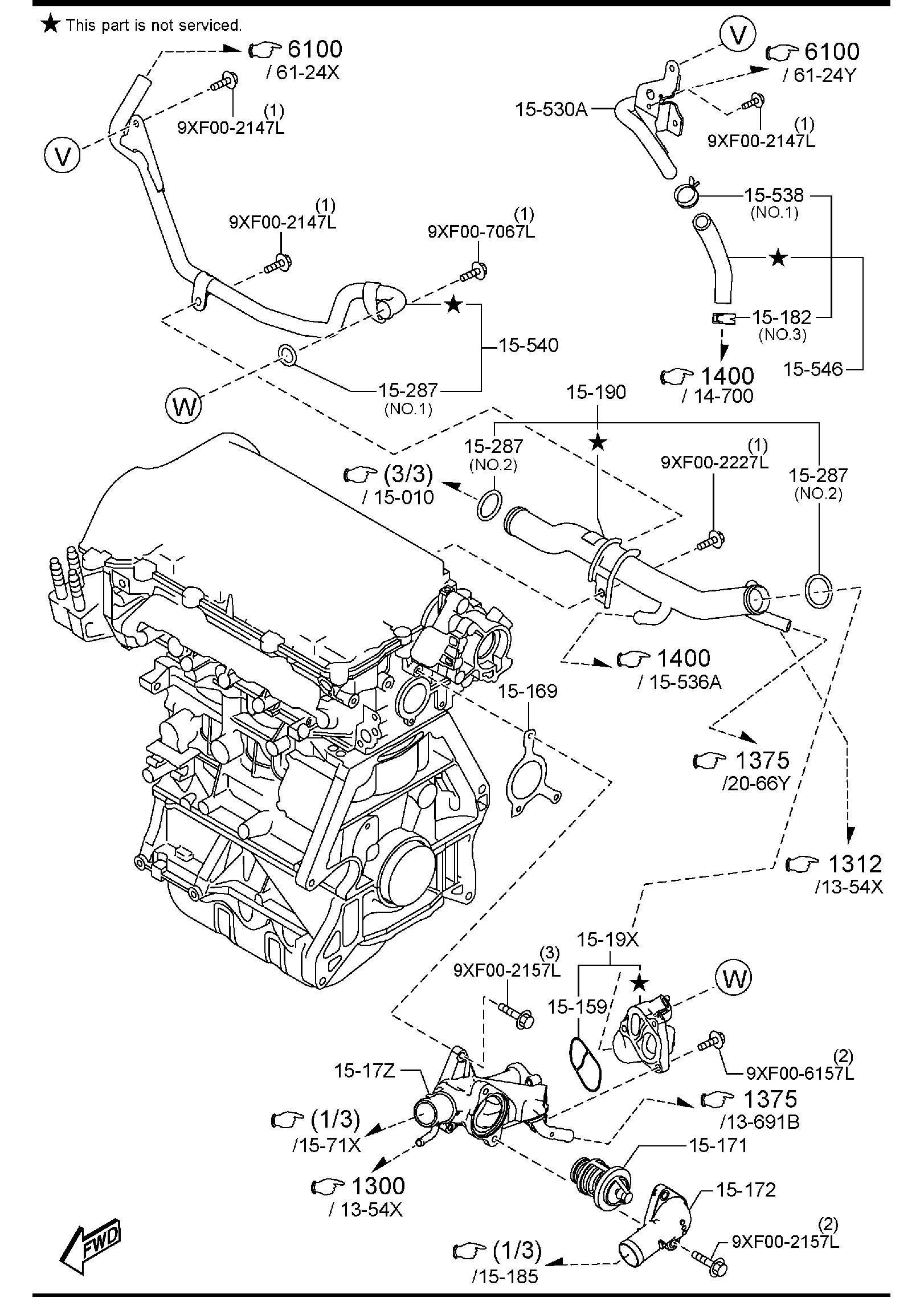 Diagram COOLING SYSTEM (W/TURBO) for your Mazda CX-5  