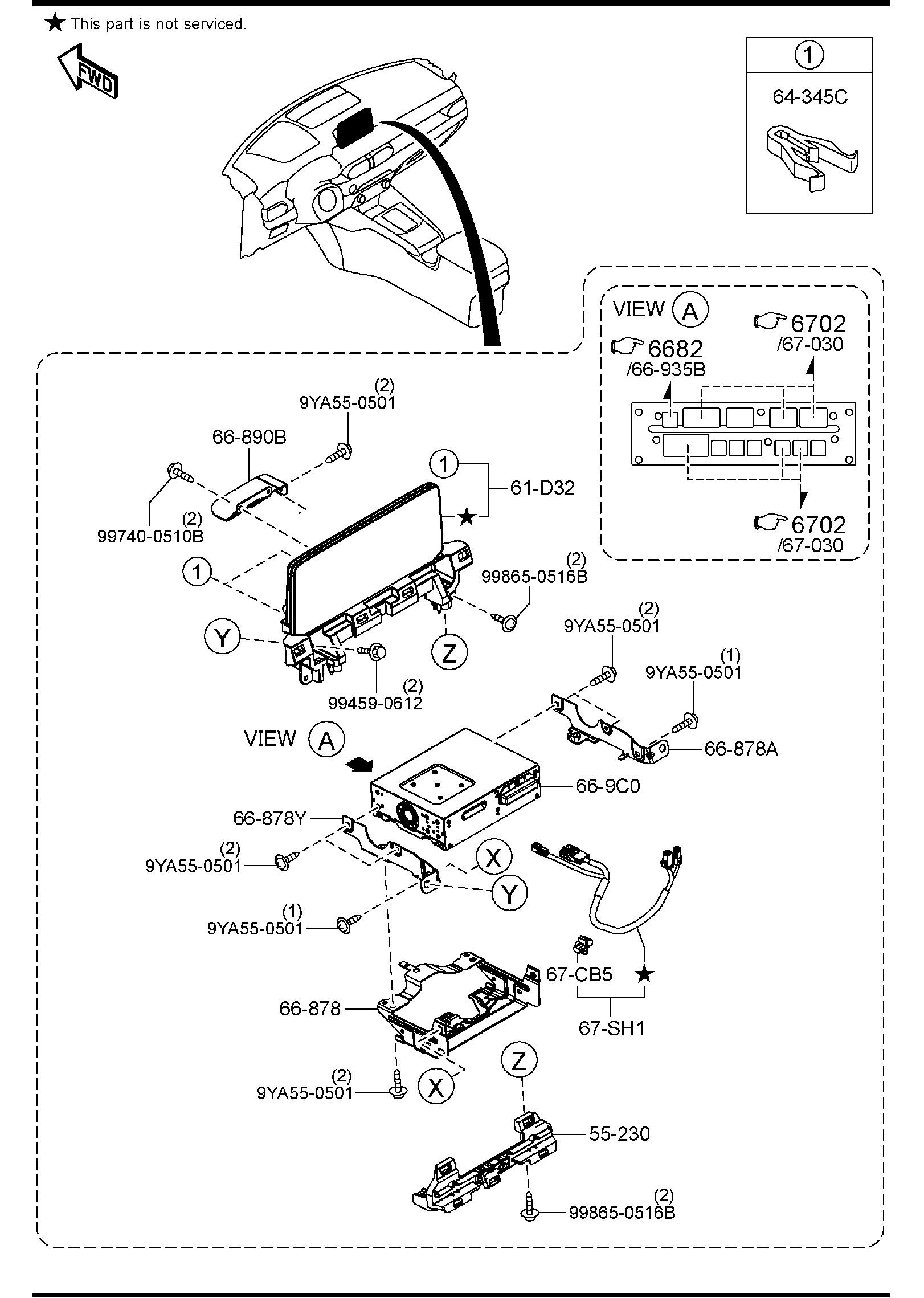 Diagram AUDIO SYSTEMS (RADIO & TAPE DECK) for your 2021 Mazda Mazda6   