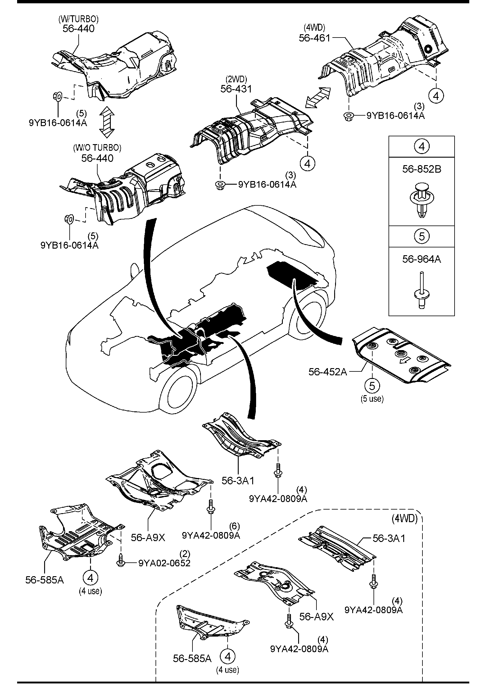 Diagram FLOOR ATTACHMENTS for your 2015 Mazda Mazda5   