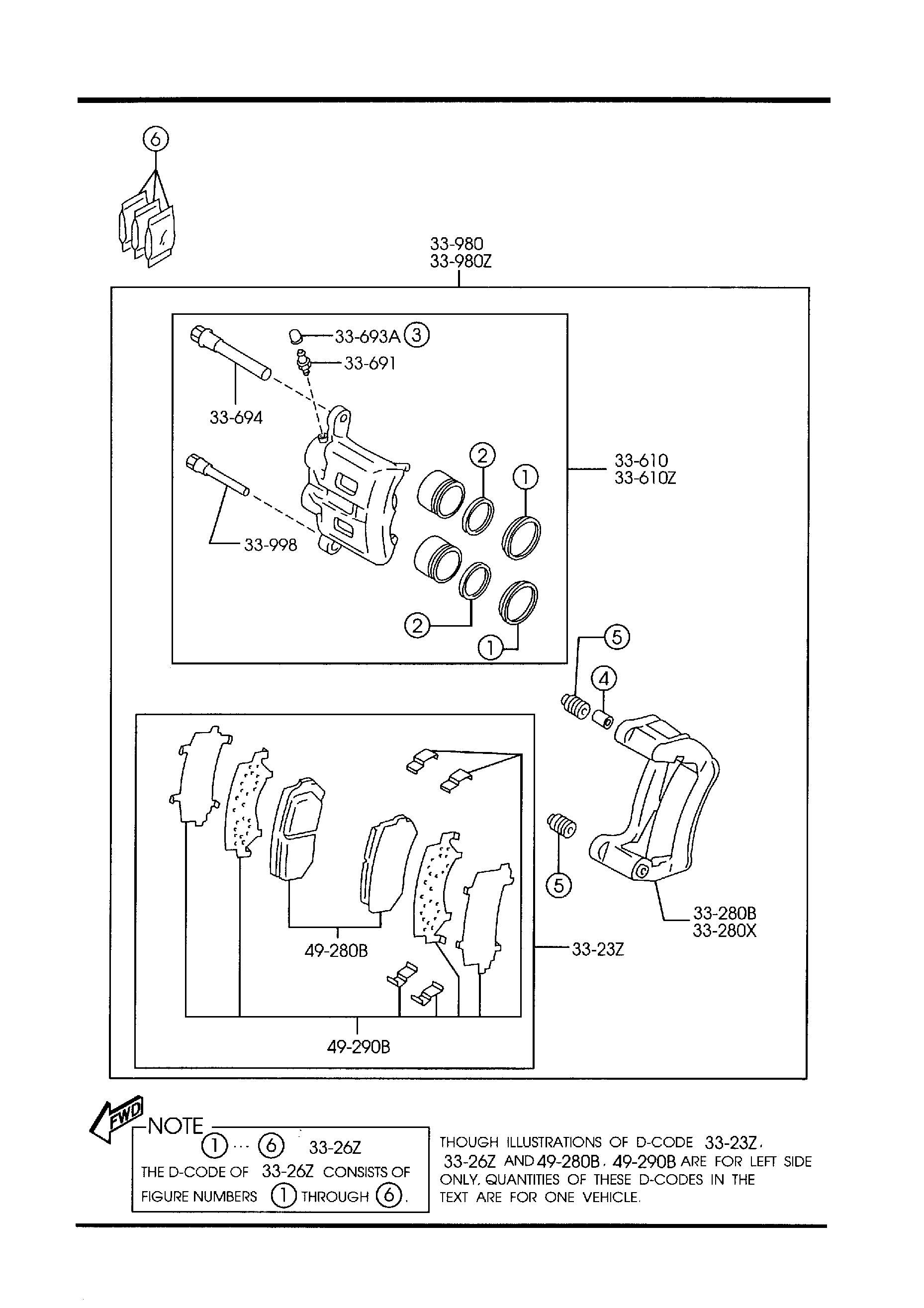 Diagram FRONT BRAKE MECHANISMS for your 2011 Mazda MX-5 Miata   