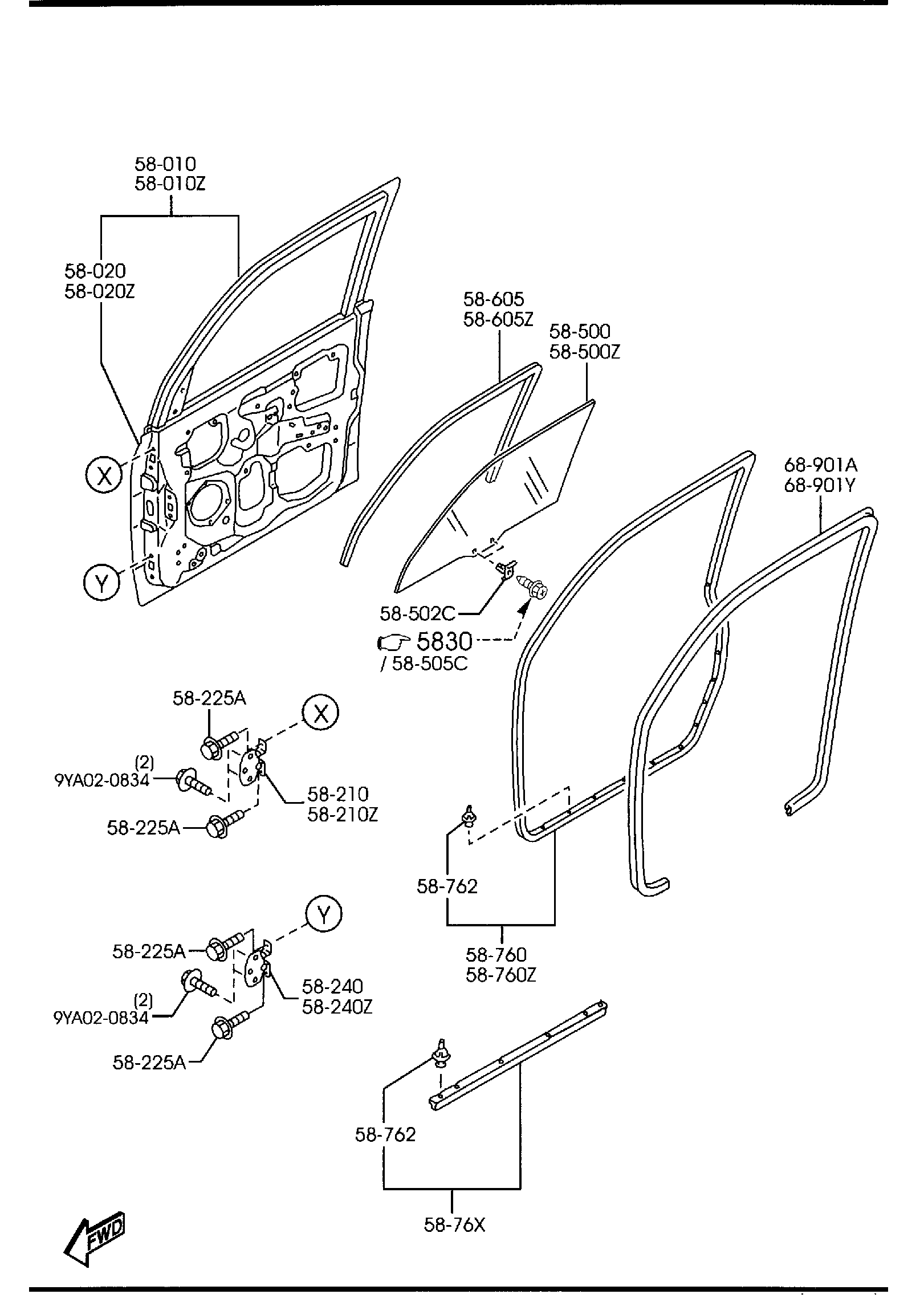 Diagram FRONT DOORS for your 2022 Mazda MX-30   