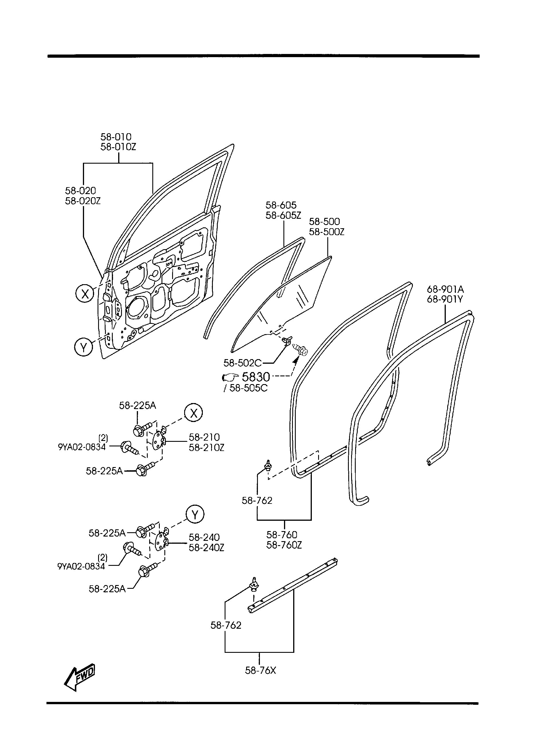 Diagram FRONT DOORS for your 2022 Mazda MX-30   