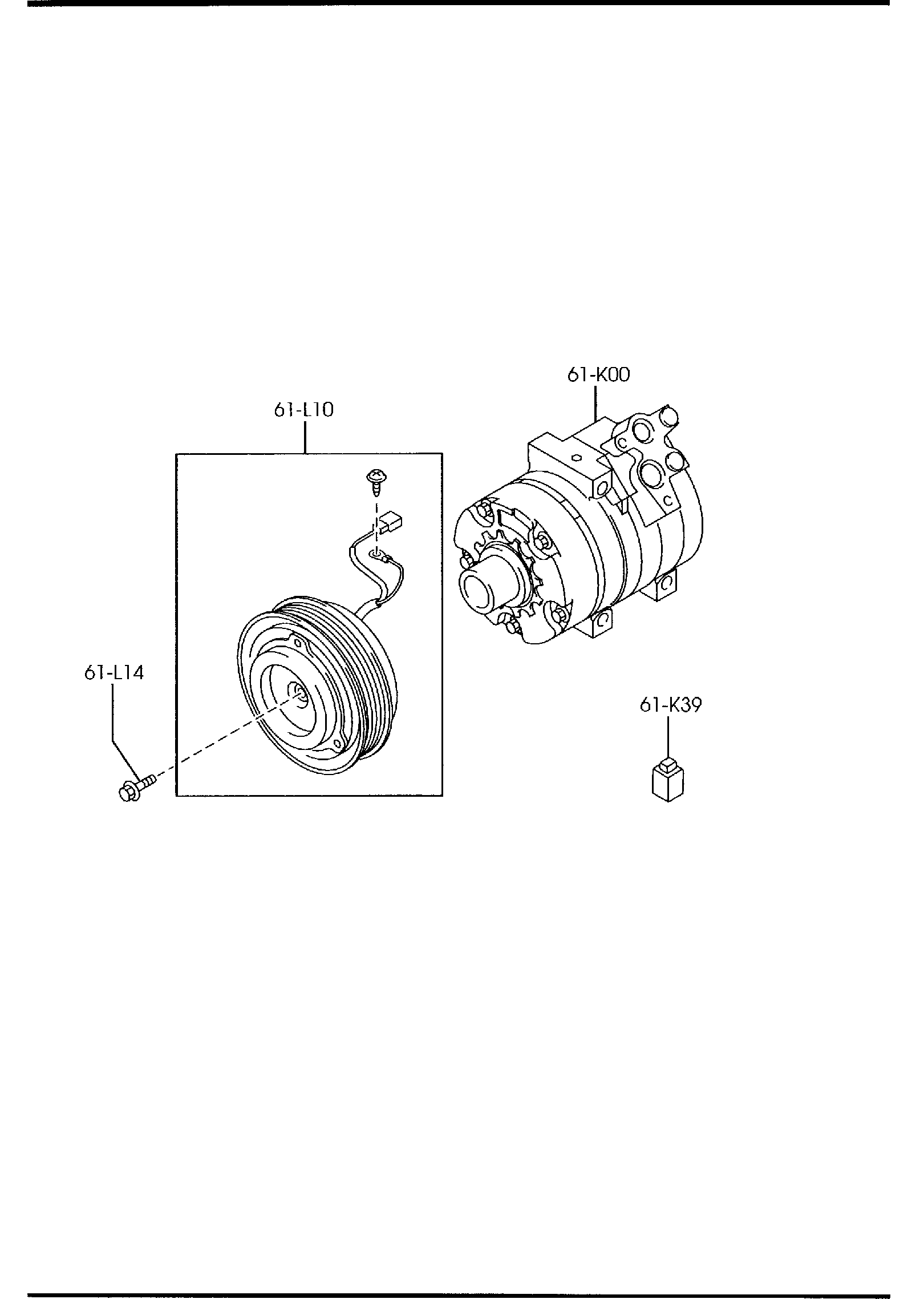 Diagram AIR CONDITIONING COMPRESSOR COMPONENTS for your 2014 Mazda Mazda3   