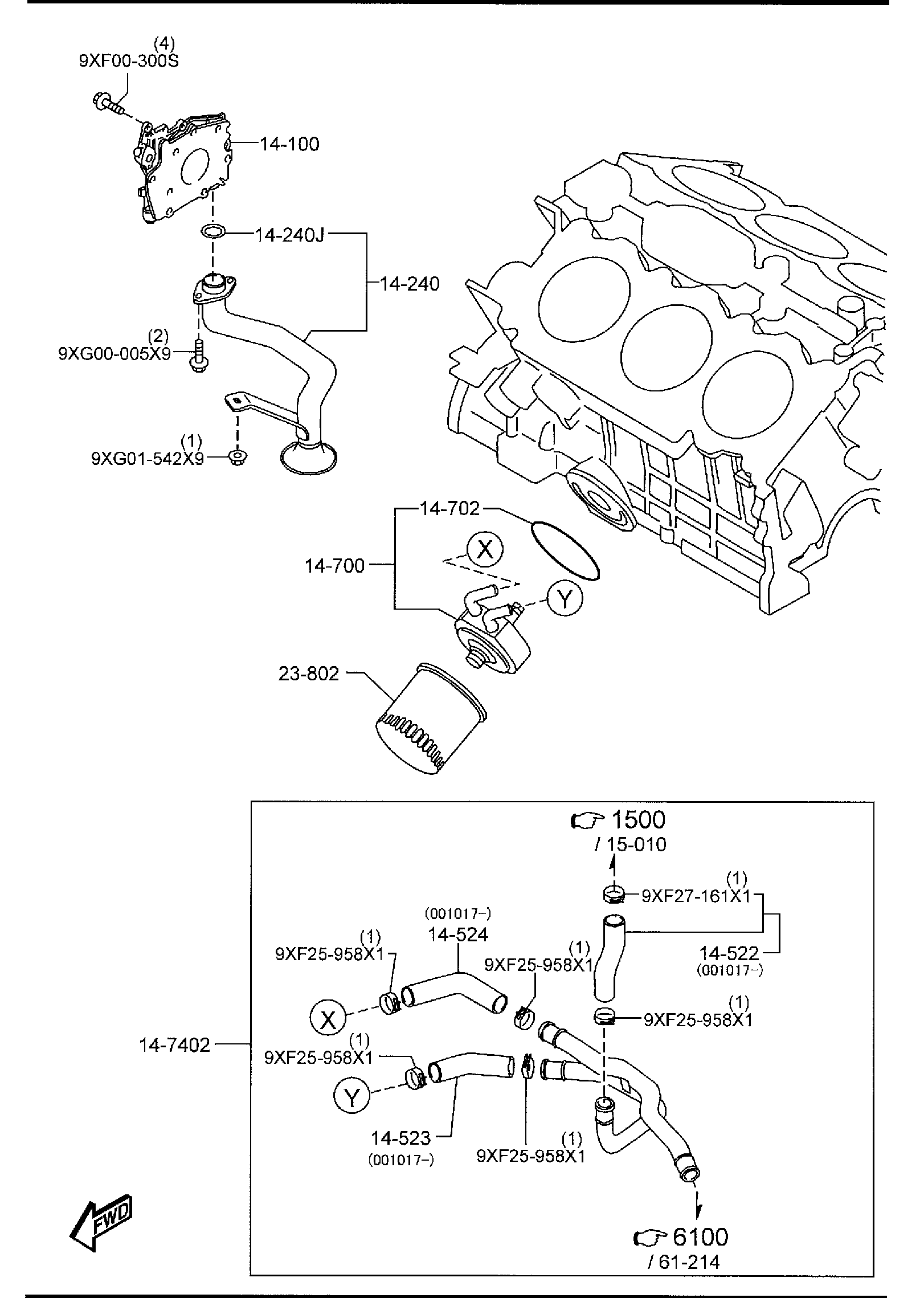 Diagram OIL PUMP & FILTER for your 2019 Mazda CX-5   