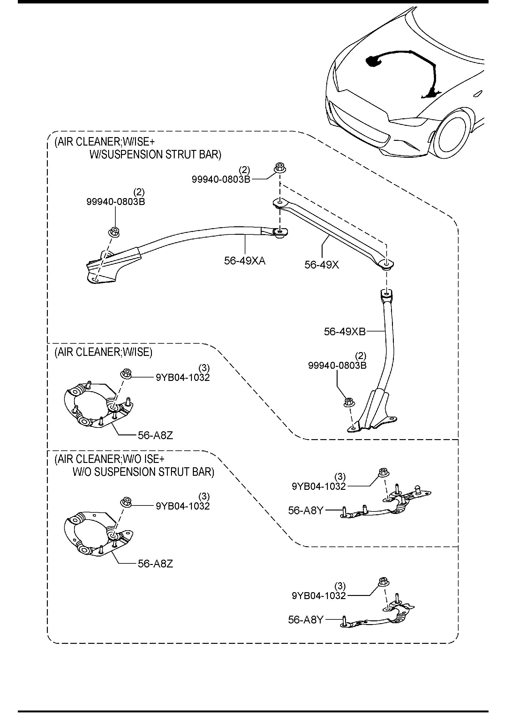 Diagram FENDER & WHEEL APRON PANELS for your 2023 Mazda Mazda3   