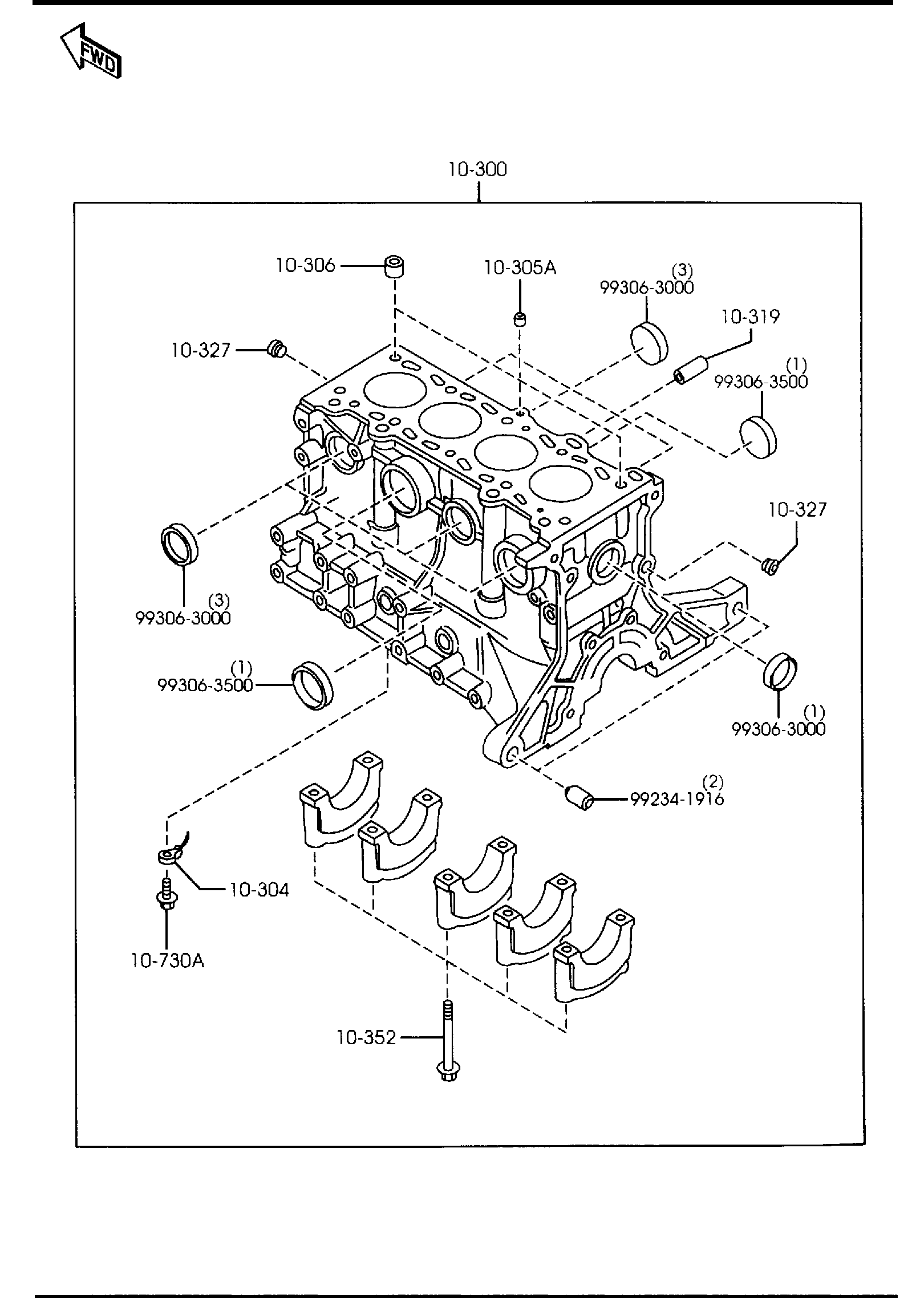 Diagram CYLINDER BLOCK for your 2013 Mazda MX-5 Miata   