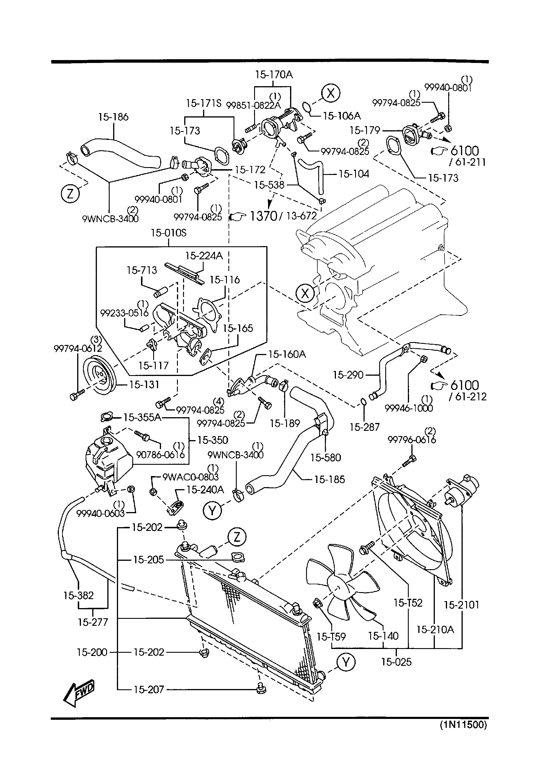 Diagram COOLING SYSTEM for your 2012 Mazda Mazda3   