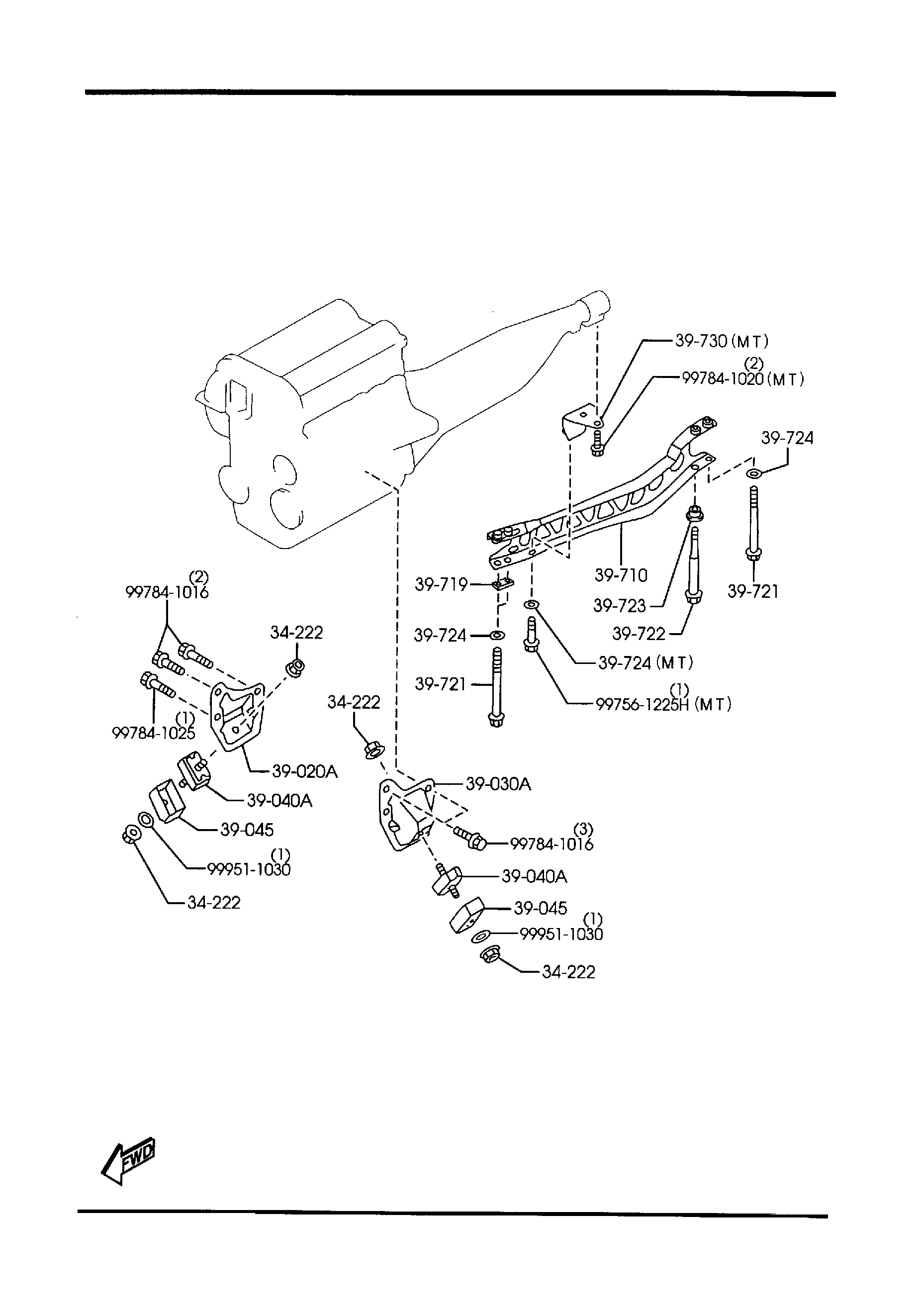 Diagram ENGINE & T/MISSION MOUNTINGS for your 2013 Mazda Mazda3 2.5L MT 2WD HATCHBACK SIGNATURE 