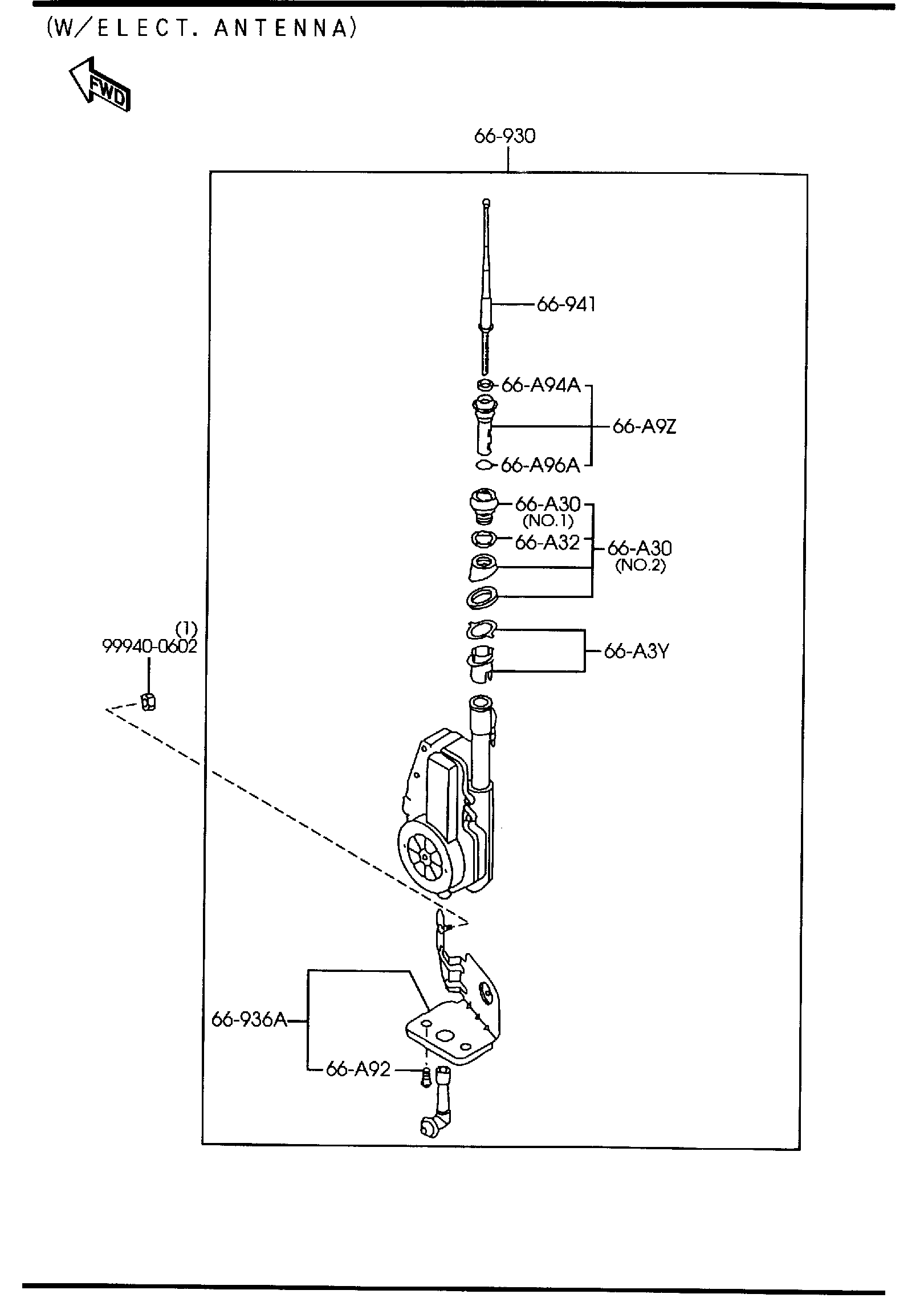Diagram AUDIO SYSTEMS (ANTENNA & SPEAKER) for your 2018 Mazda MX-5 Miata 2.0L MT RF G-TOURING 