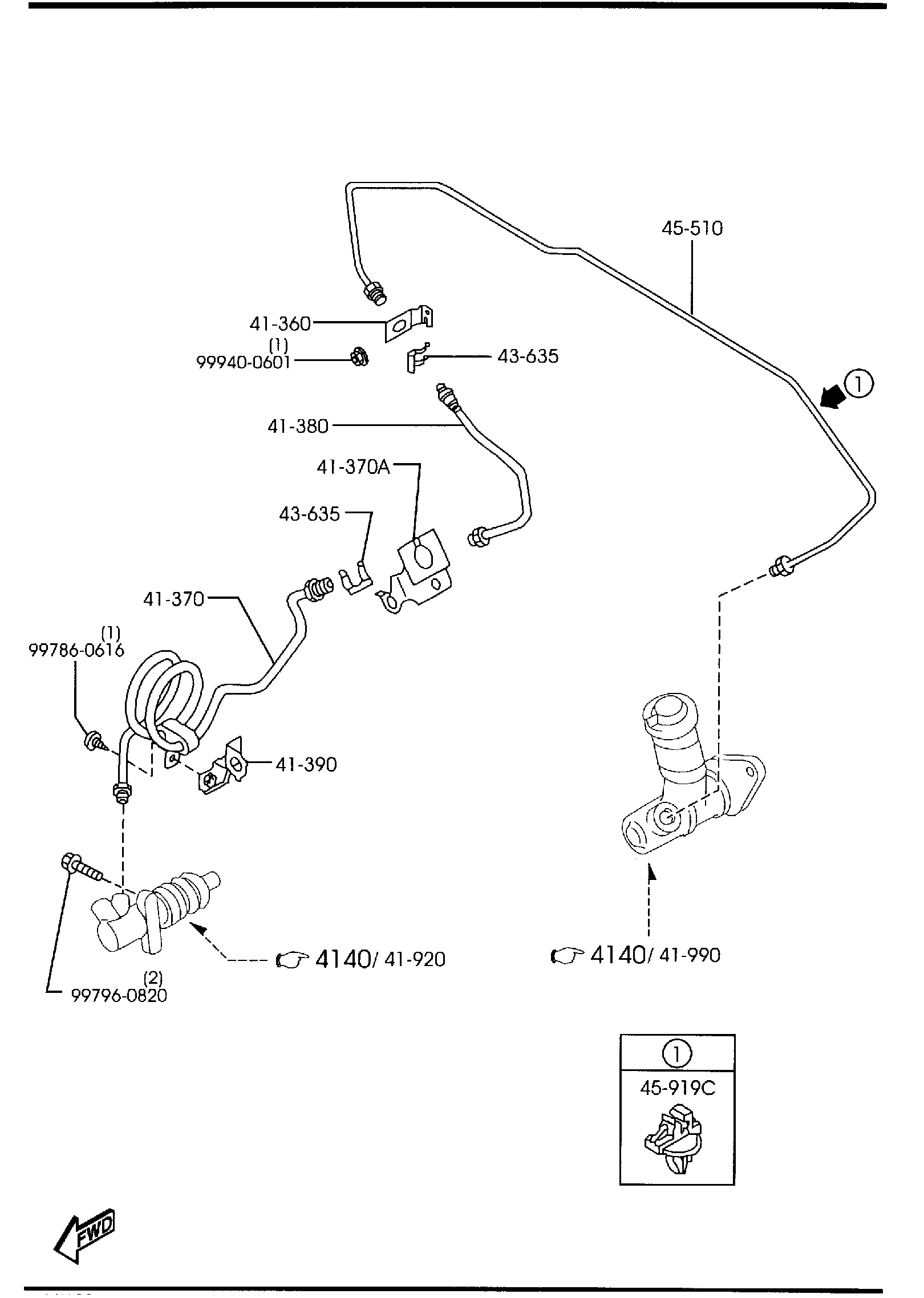 Diagram MANUAL TRANSMISSION CLUTCH PIPINGS for your 2007 Mazda B2300   