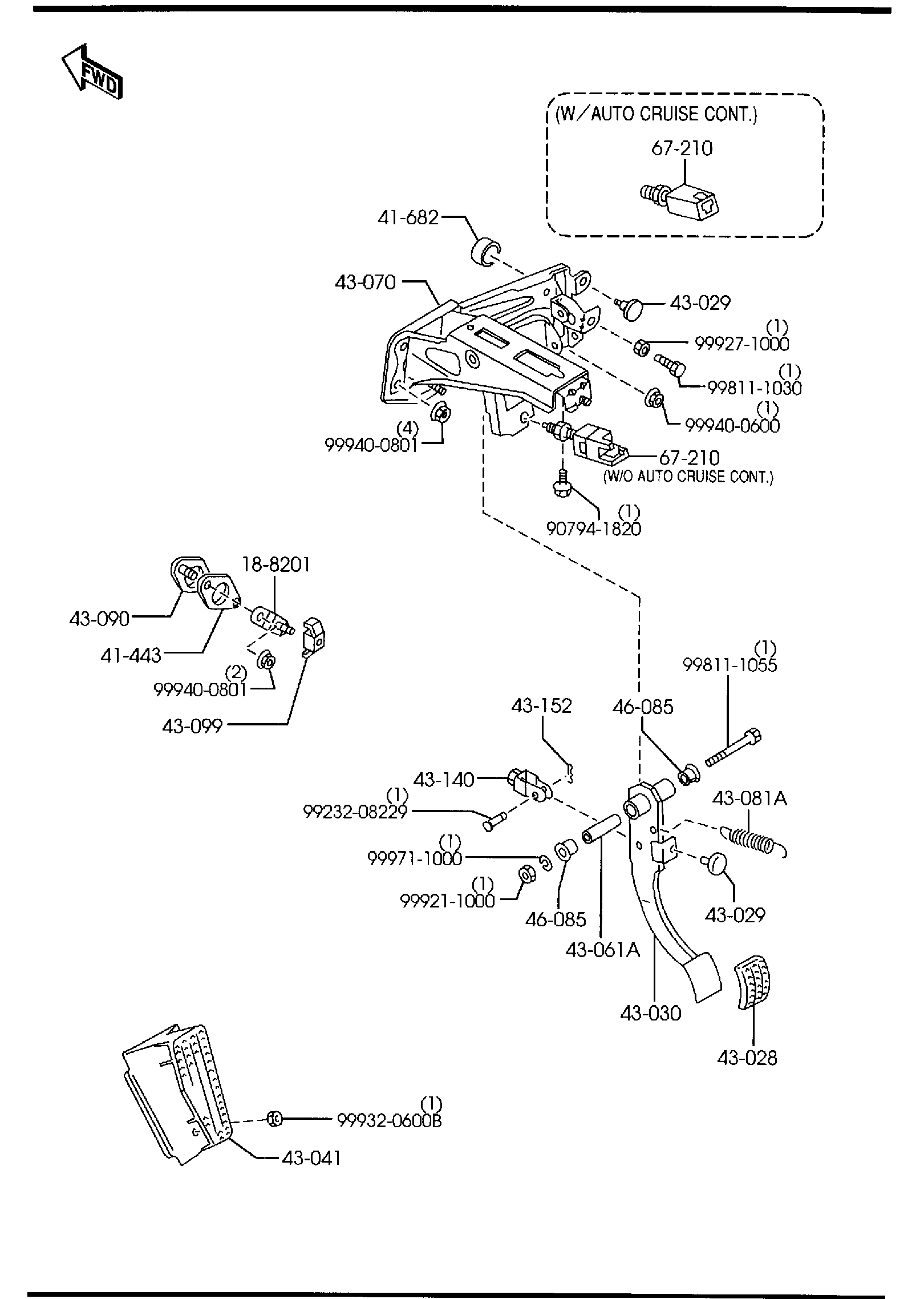 Full size assembly image of AUTOMATIC TRANSMISSION BRAKE PEDAL (1/1)