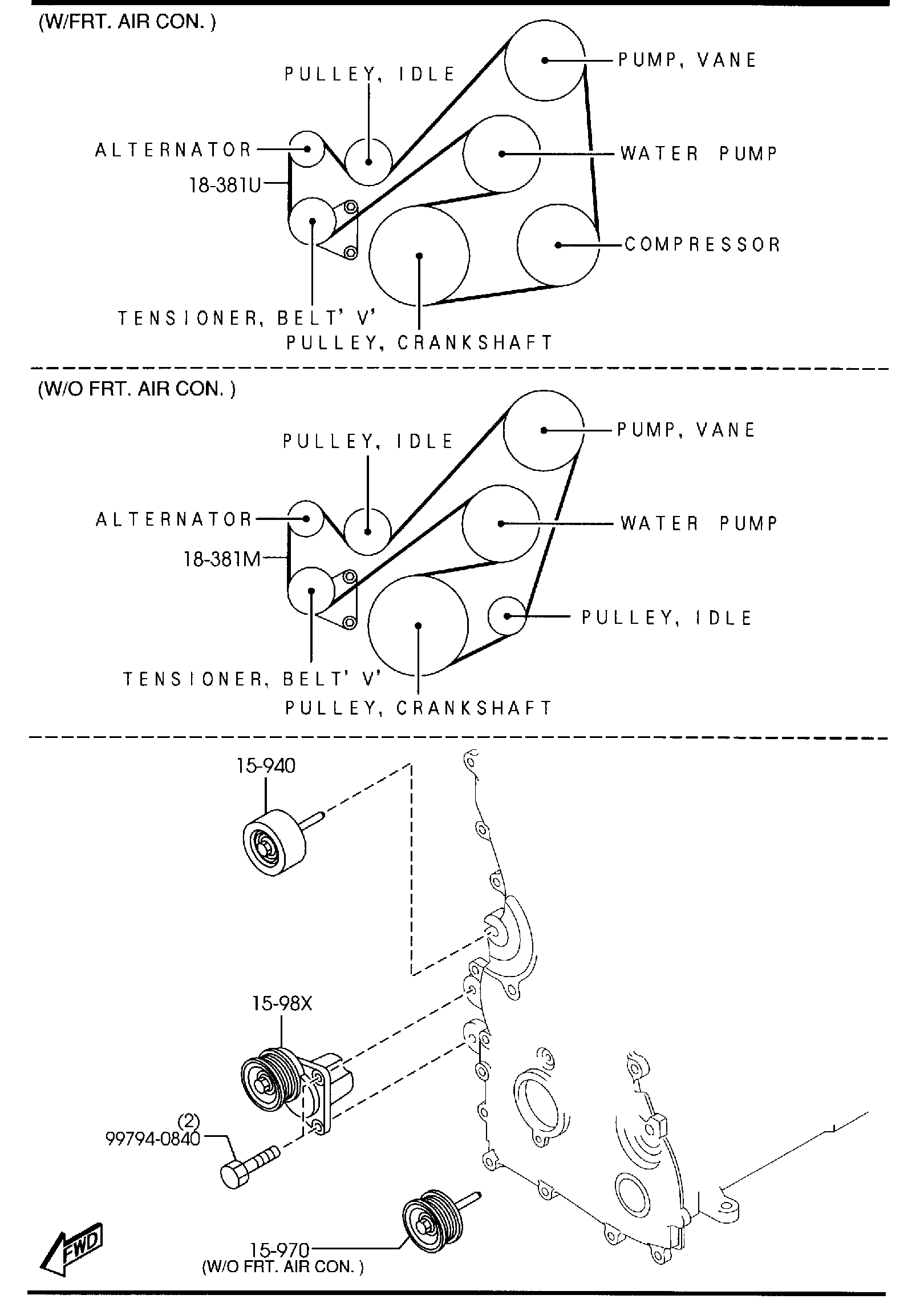 Diagram BRACKET, PULLEY & BELT for your 2007 Mazda MX-5 Miata  Grand Touring 