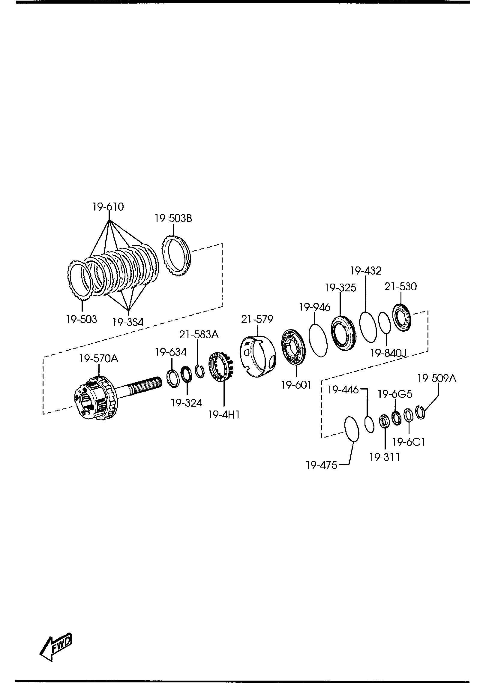 Diagram AUTOMATIC TRANSMISSION GOVERNOR, LOW & REVERSE PISTON for your Mazda