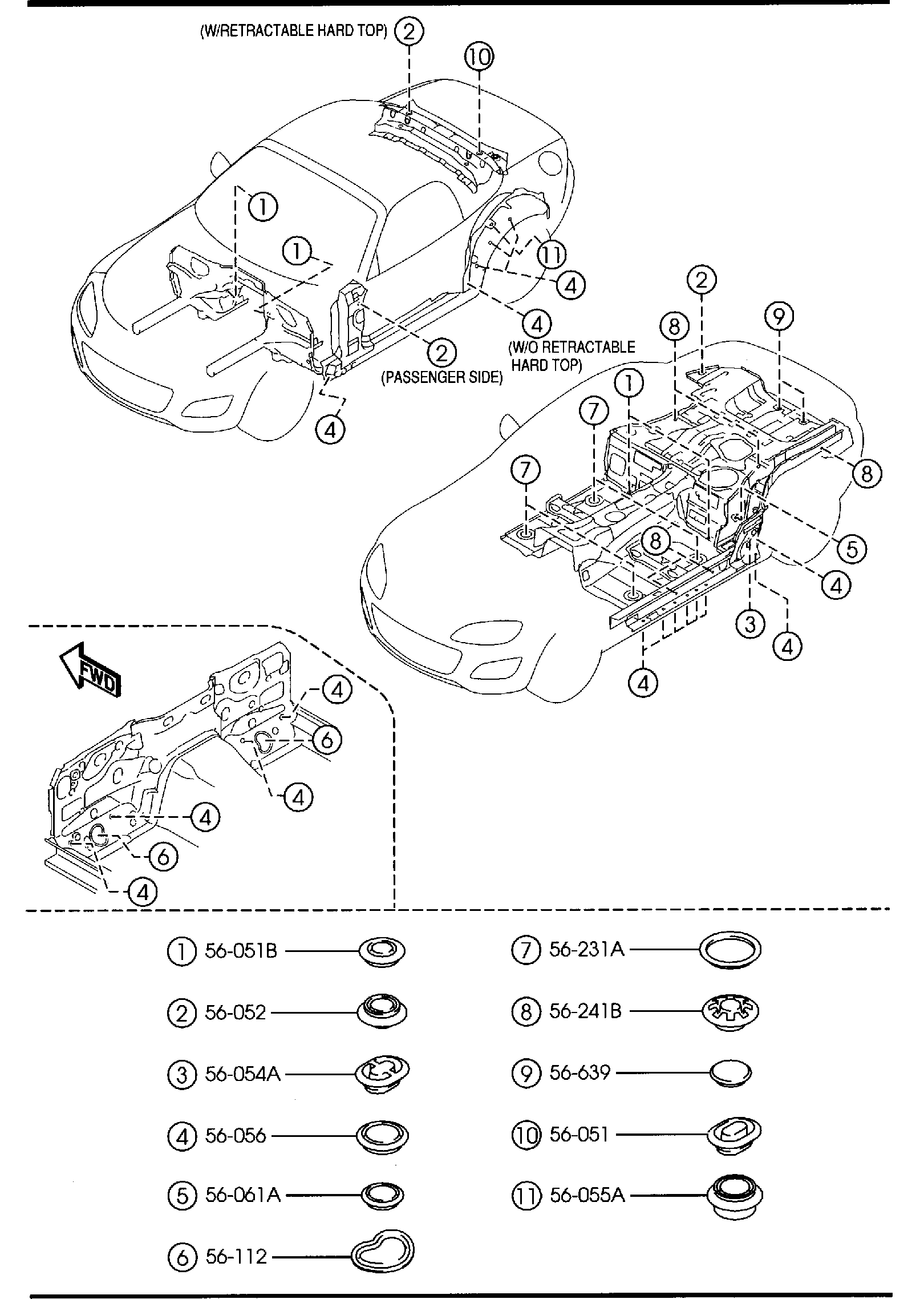 Full size assembly image of FLOOR ATTACHMENTS (HOLE COVERS) (1/1)