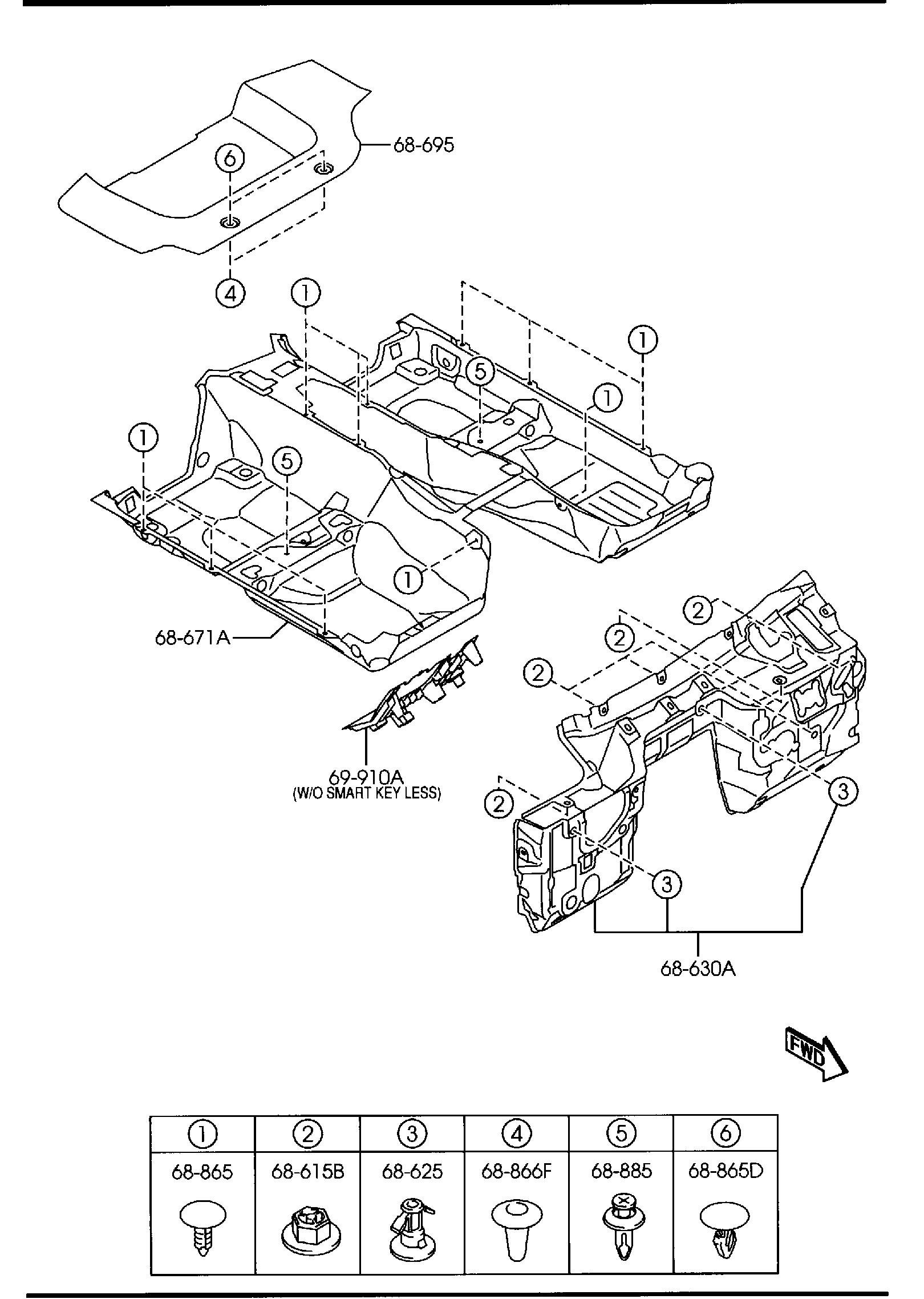 Full size assembly image of FLOOR MATS & PADS (1/1)