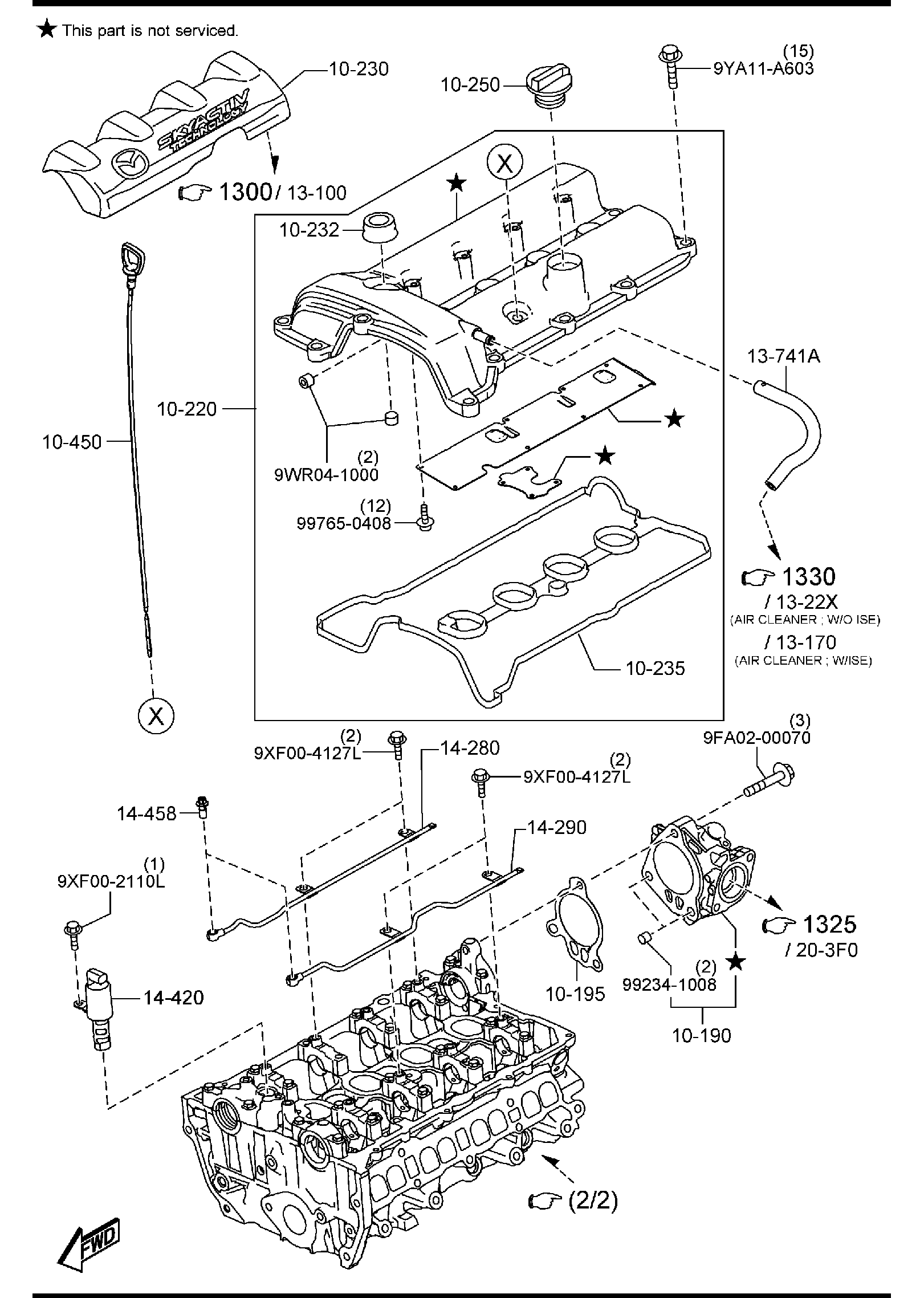 Diagram CYLINDER HEAD & COVER for your 2004 Mazda Mazda6 I4 2.3L AT SEDAN I 