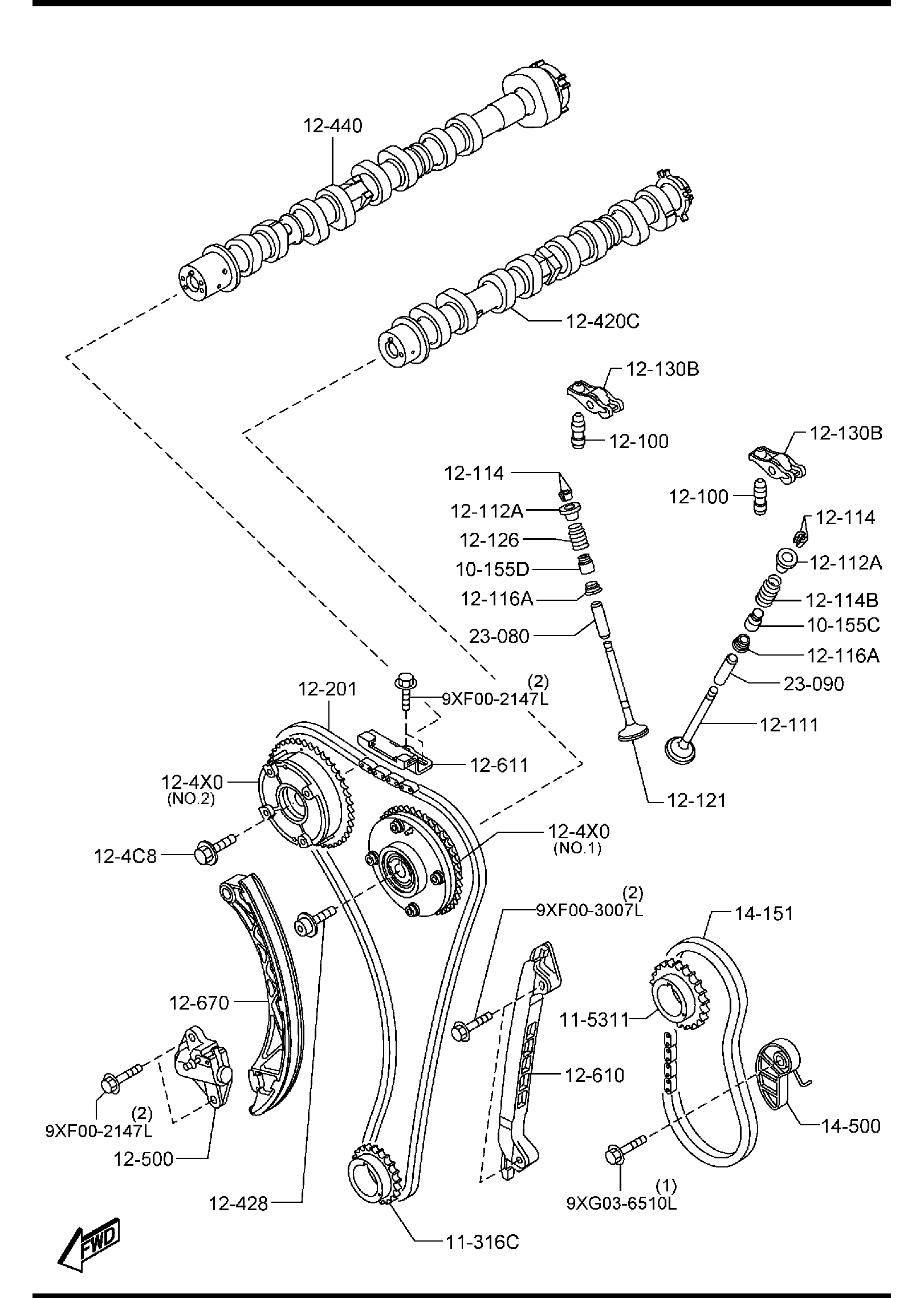 Diagram VALVE SYSTEM for your 2005 Mazda Mazda3   