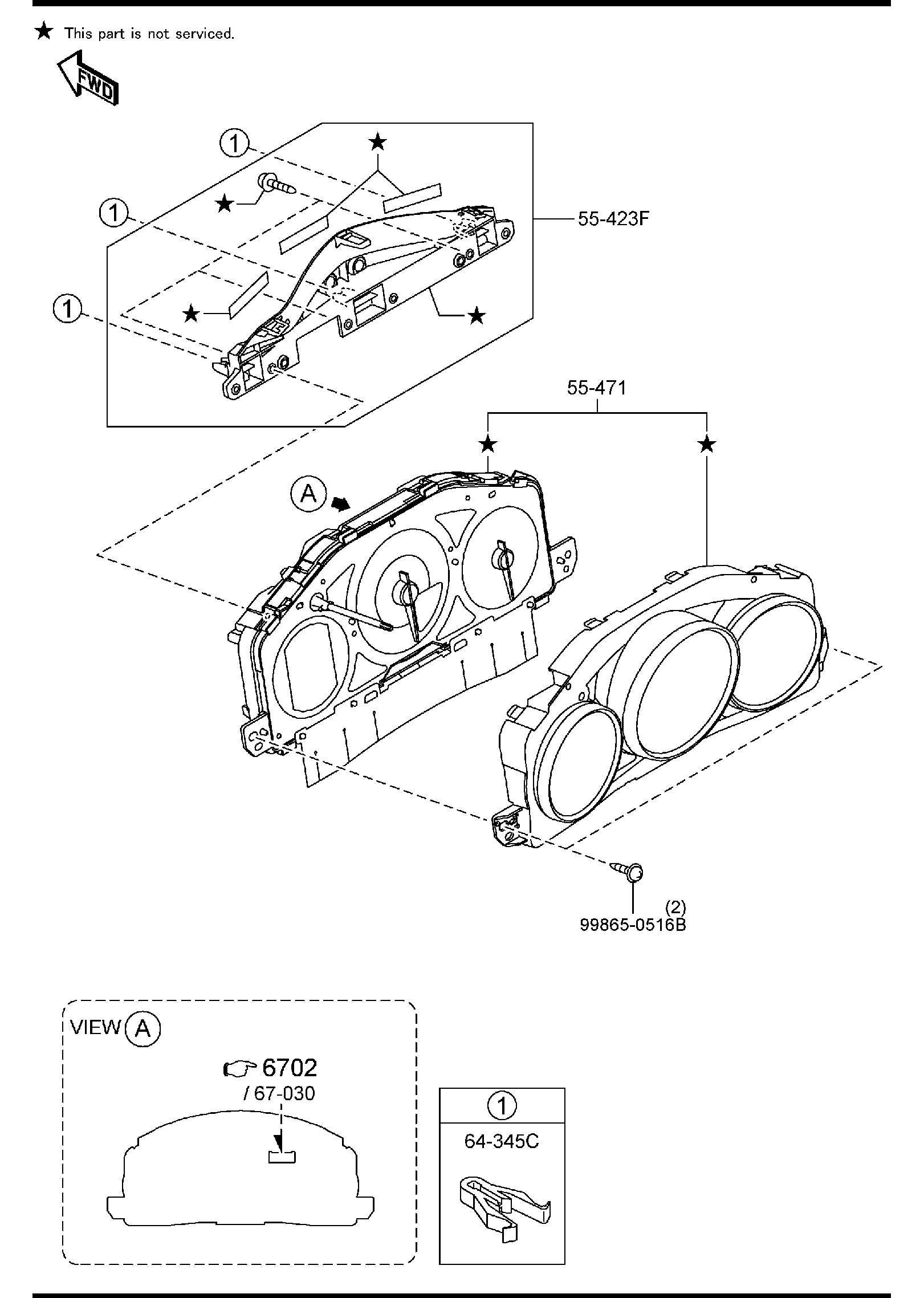 Diagram METER COMPONENTS for your 2017 Mazda MX-5 Miata   