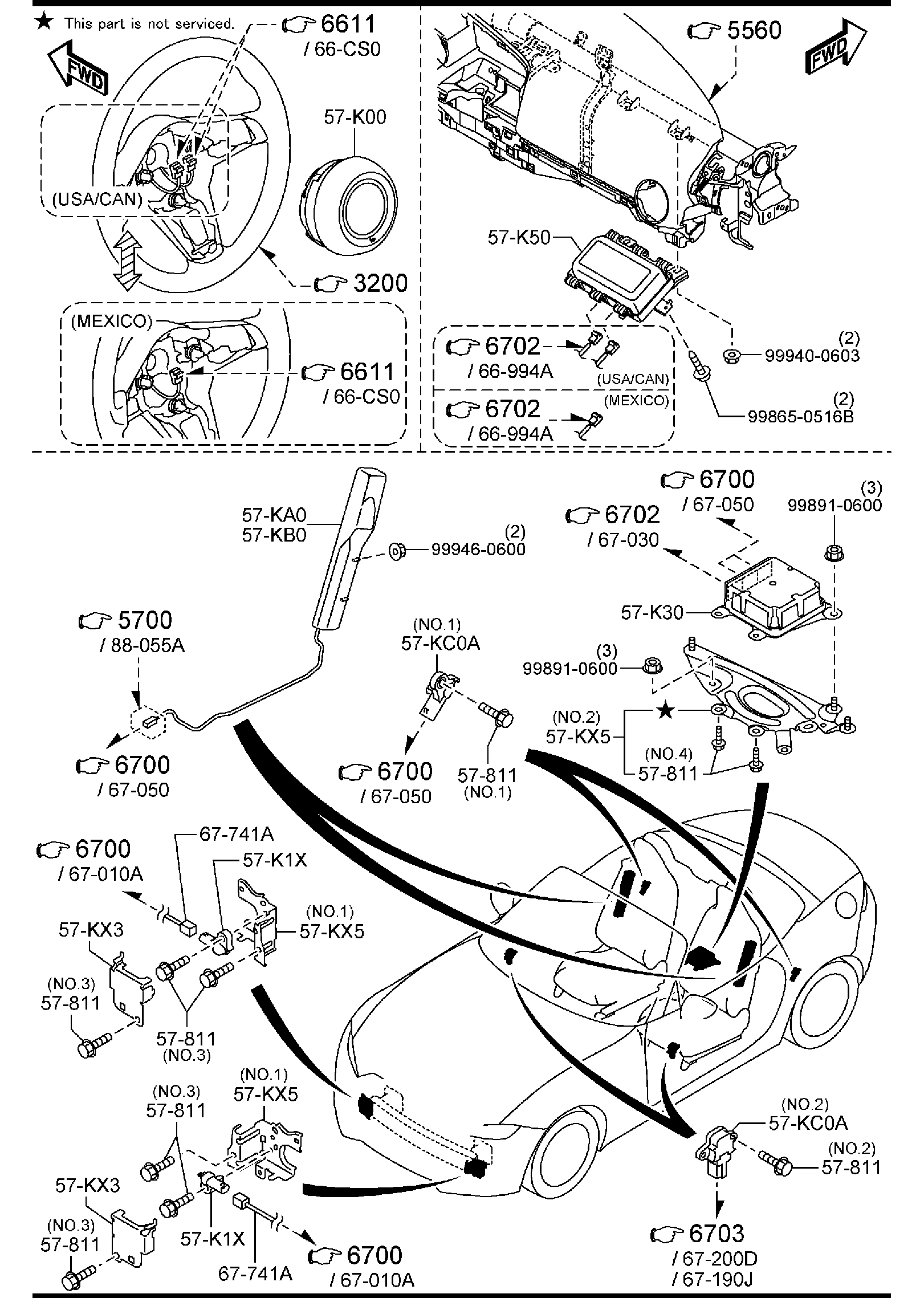 Diagram AIR BAG for your 2019 Mazda CX-3   
