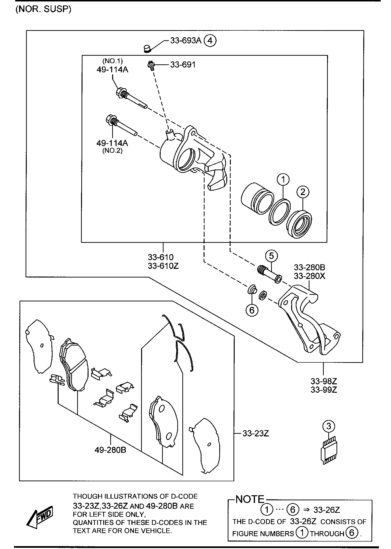 Diagram FRONT BRAKE MECHANISMS for your 2012 Mazda Mazda3   