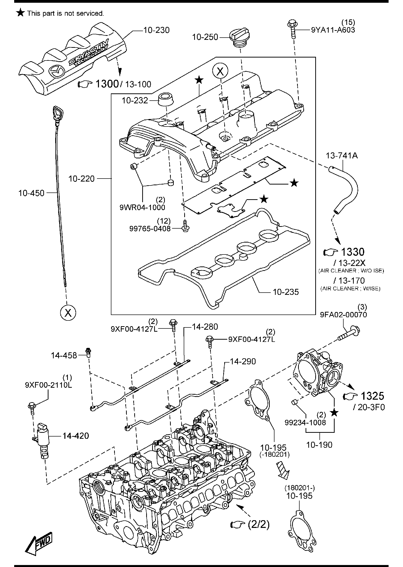 Diagram CYLINDER HEAD & COVER for your 2004 Mazda Mazda6 I4 2.3L AT SEDAN I 