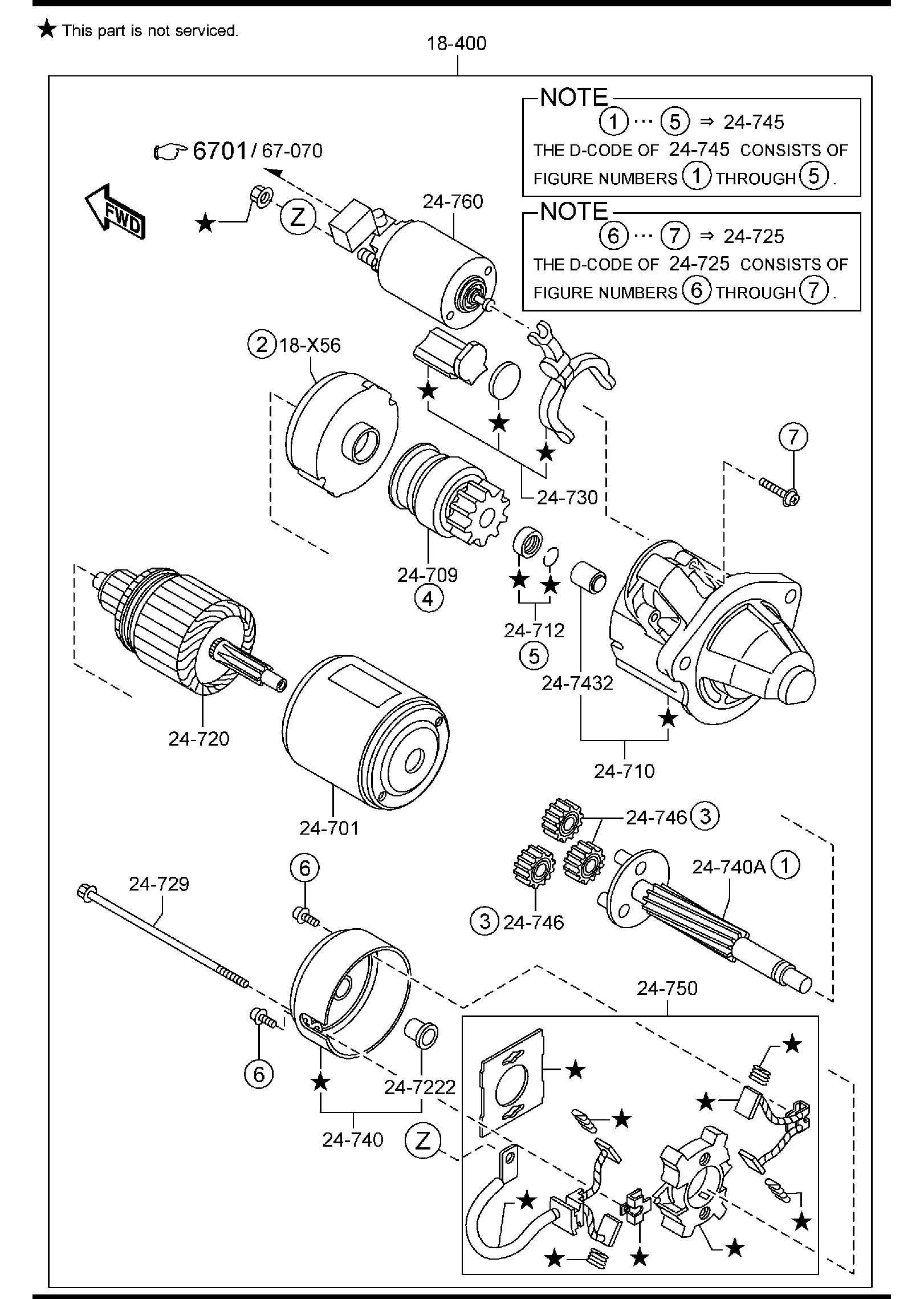 Diagram STARTER for your Mazda