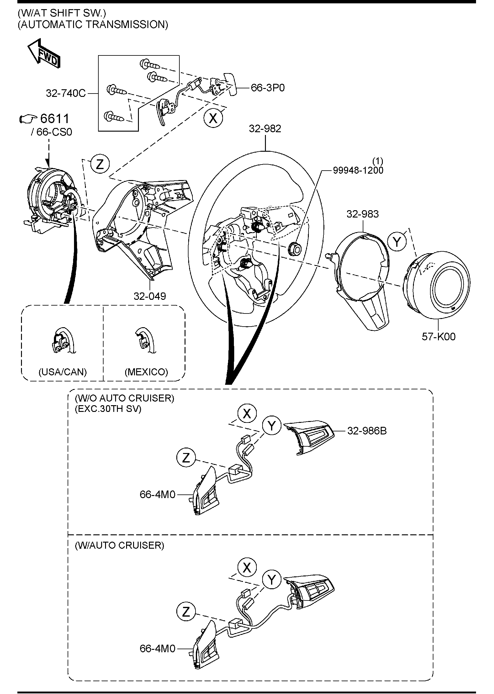 Diagram STEERING WHEEL for your 2023 Mazda CX-9   