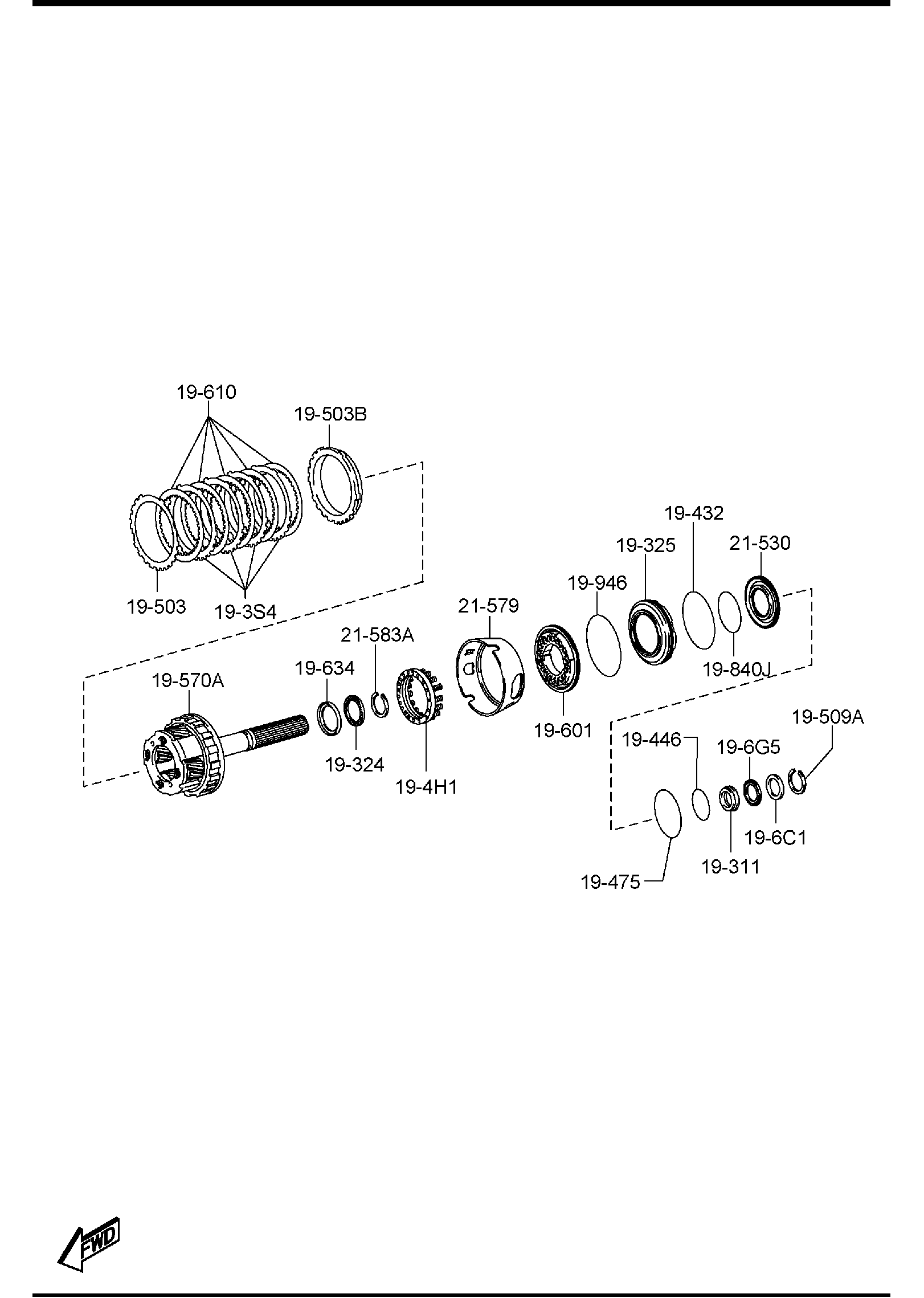 Diagram AUTOMATIC TRANSMISSION GOVERNOR, LOW & REVERSE PISTON for your Mazda