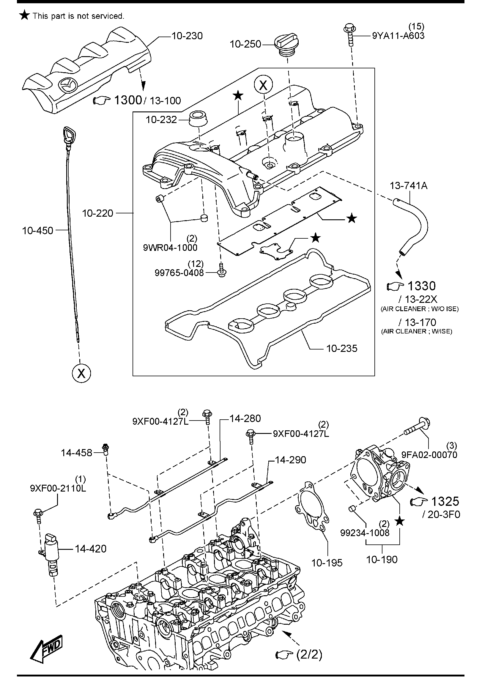 Diagram CYLINDER HEAD & COVER for your 2008 Mazda MX-5 Miata 2.0L AT Touring 