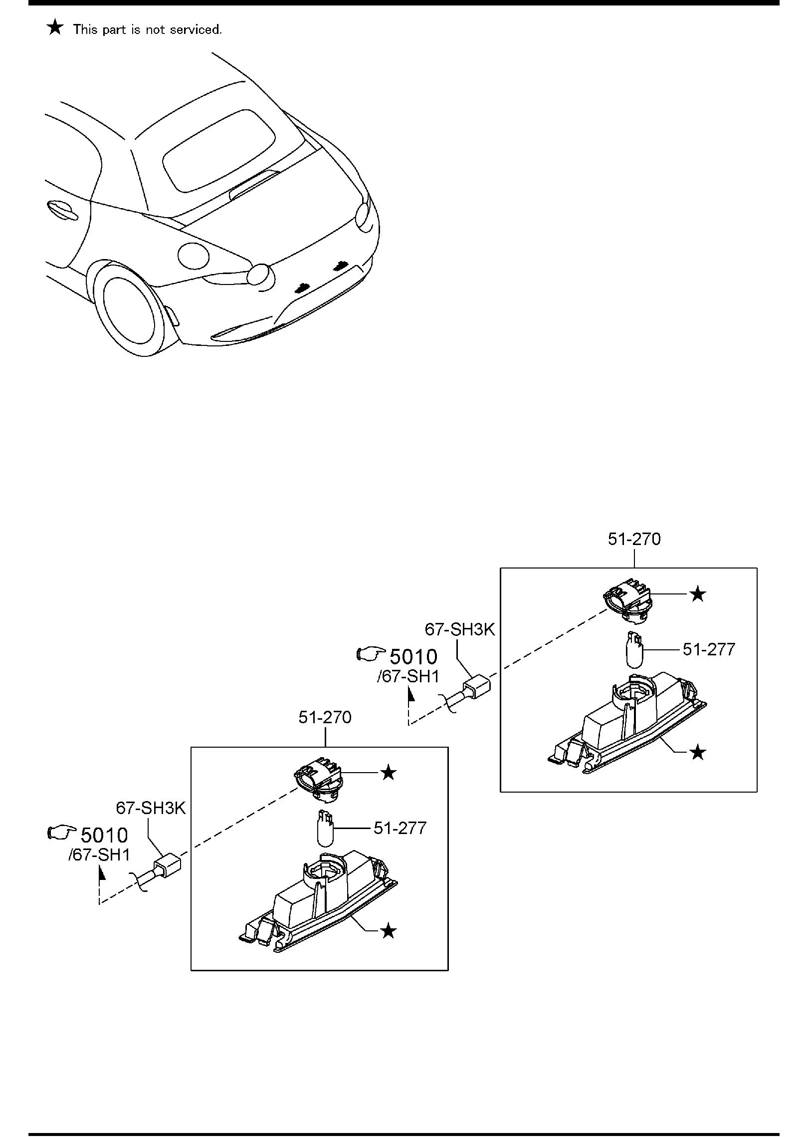 Diagram LICENSE LAMPS for your 2007 Mazda CX-7   