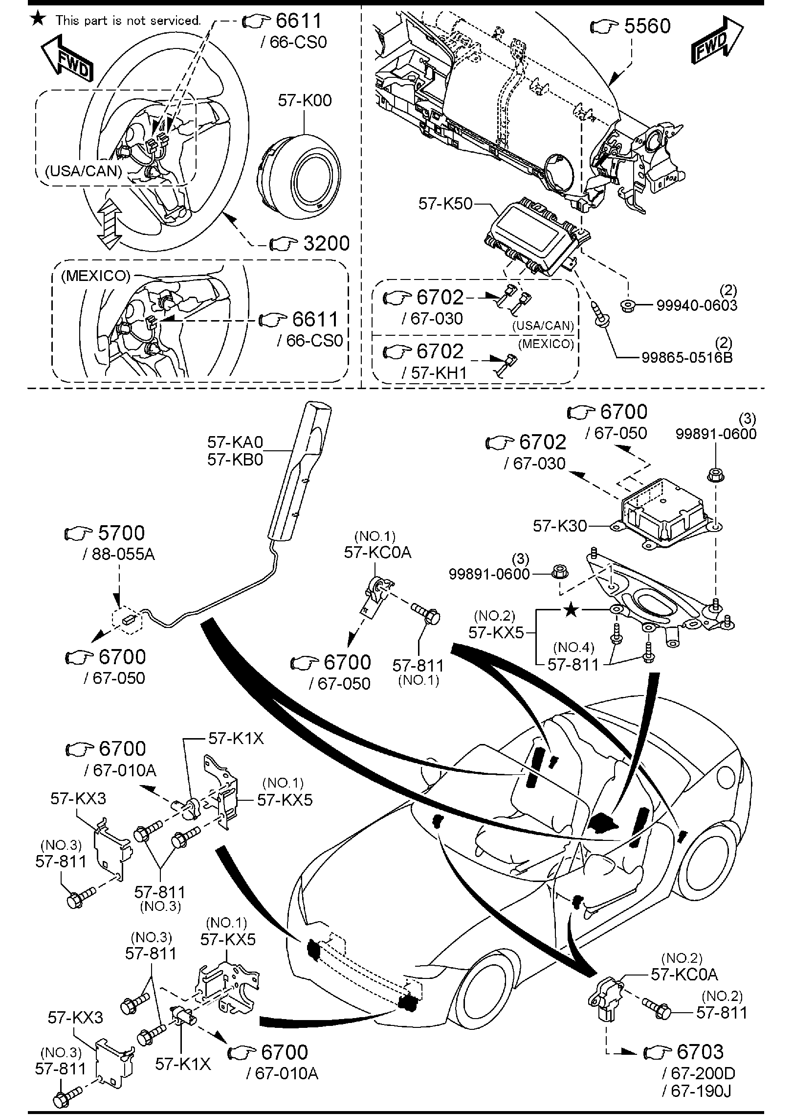 Diagram AIR BAG for your 2019 Mazda CX-3   