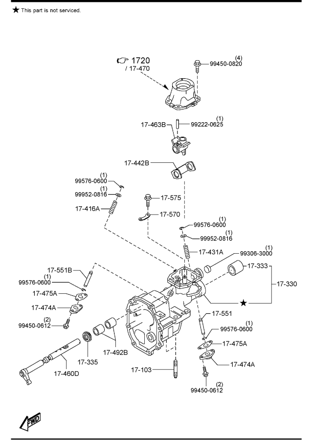 Diagram MANUAL TRANSMISSION CASE for your 2009 Mazda B3000   